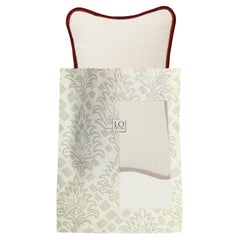 The GIFT Micro Pillow  White Velvet Brick Piping