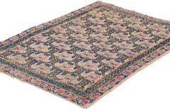 The Gilded Lattice: An Antique Persian Farahan Masterpiece of Refined Elegance