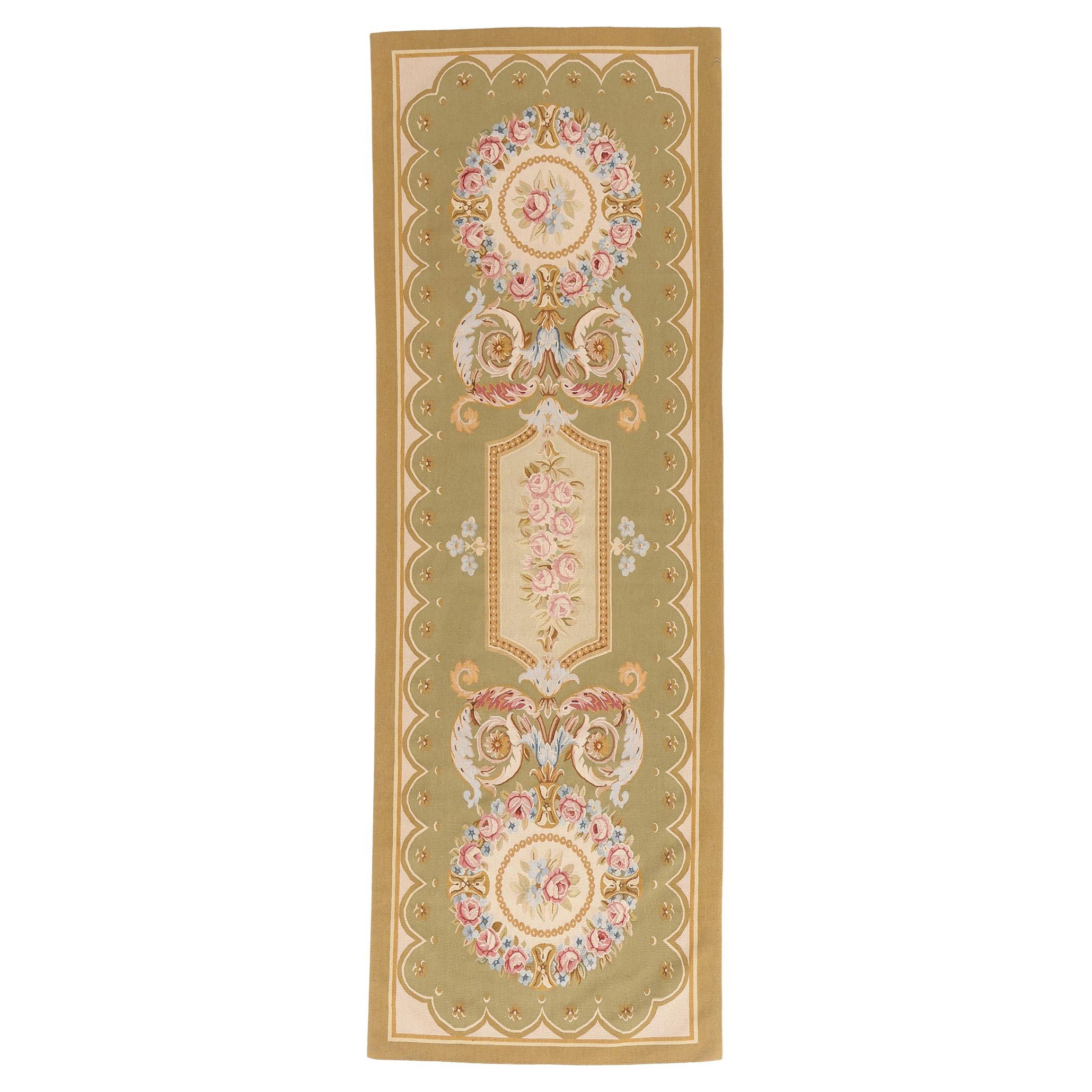 Die vergoldete Rose: Ein chinesisches Vintage-Aubusson-Meisterwerk von raffinierter Eleganz