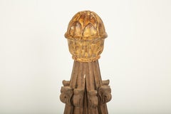 The Gilded Spire: 18th Century French Gothic Spire with Gilt Finial, 54"H