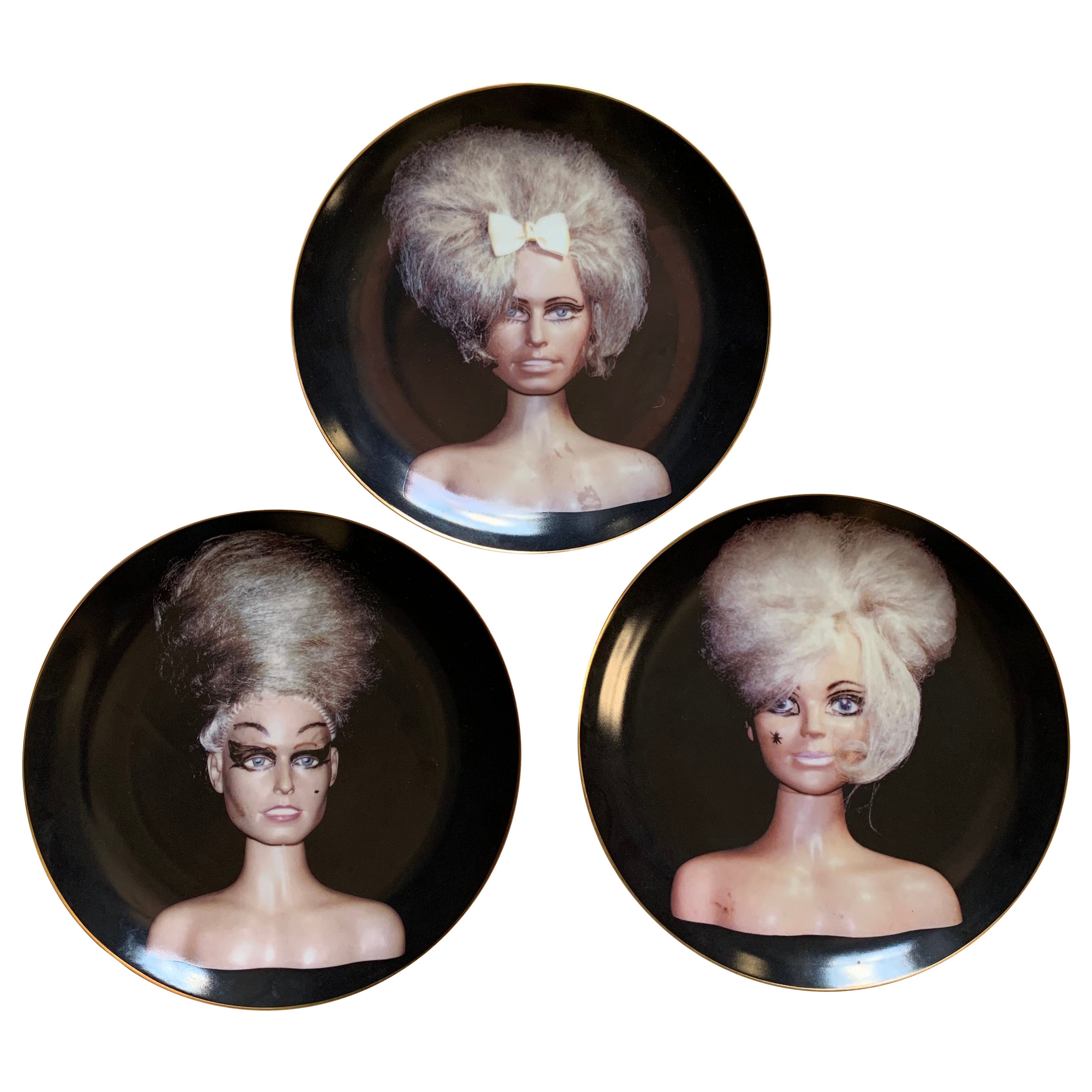 'The Girls’ Set of 3 Plates by John Waters, Limited Edition Set of 300