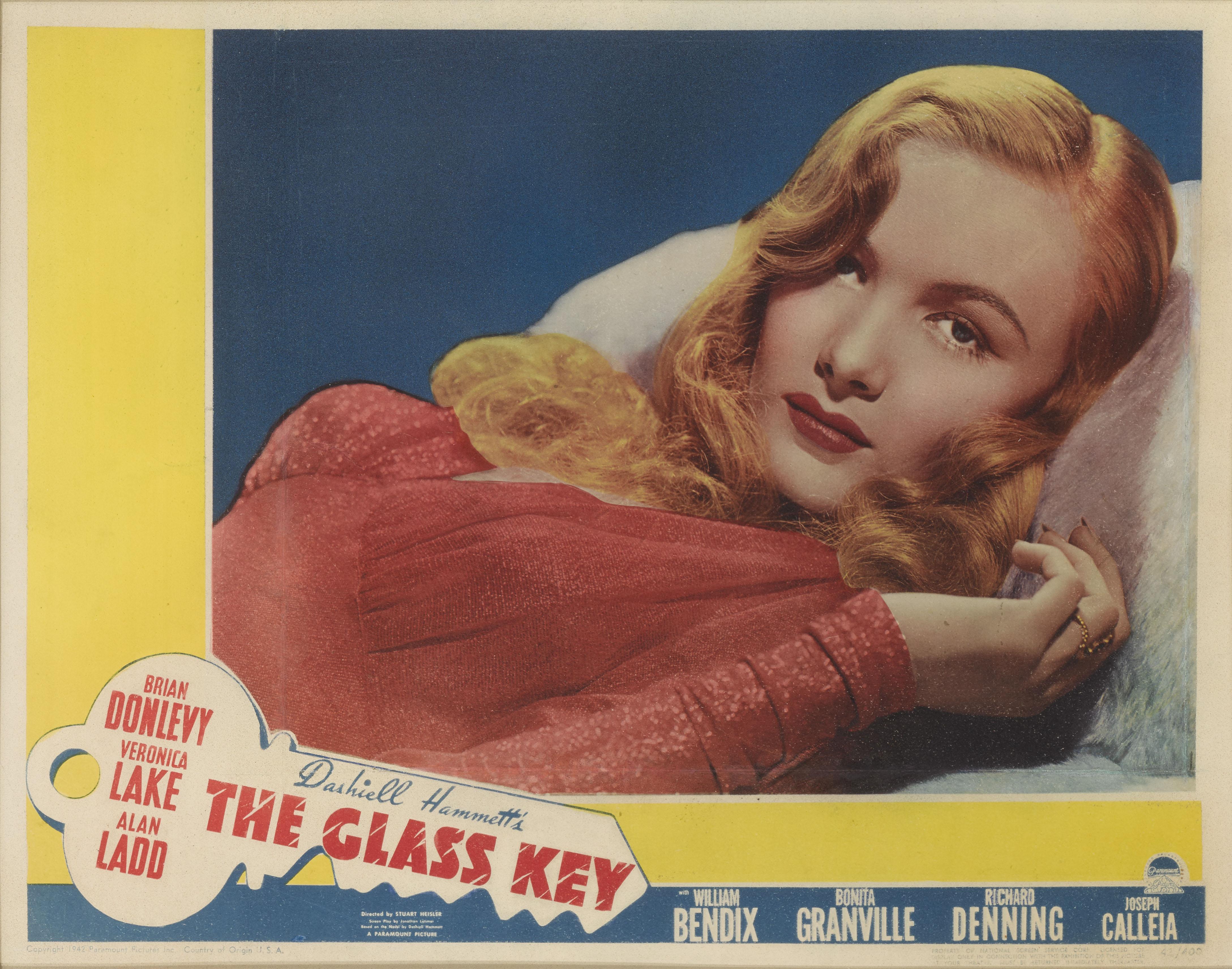 Original US lobby card for the 1942 Film Noir The Glass Key.
This film starred Alan Ladd and Veronica Lake.
This lobby card is conservation framed with UV plexiglass in an Obeche wood frame with card mounts and UV plexiglass. The Size given is