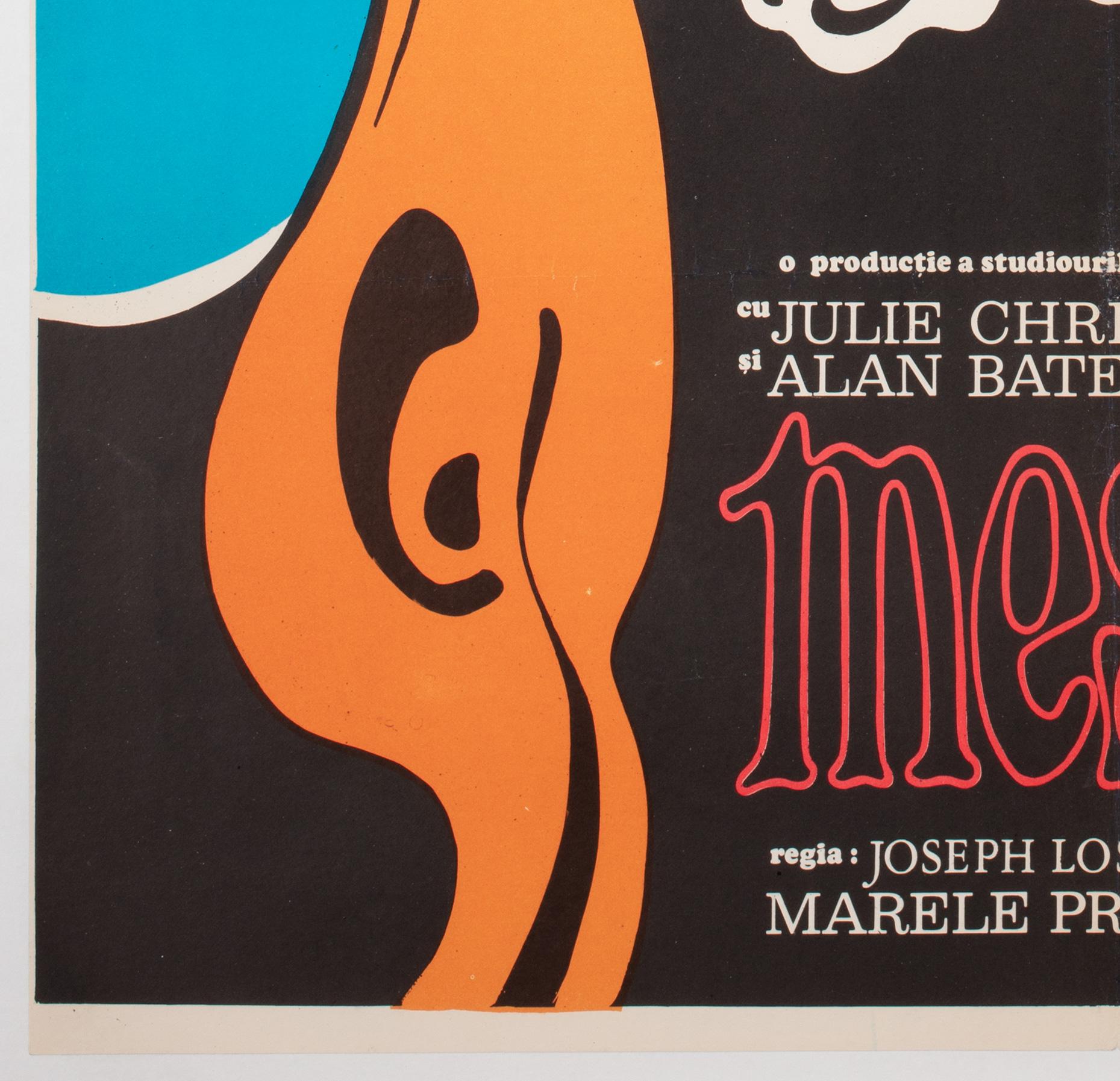 The Go-Between 1971 Affiche de film roumain, Manescu en vente 1