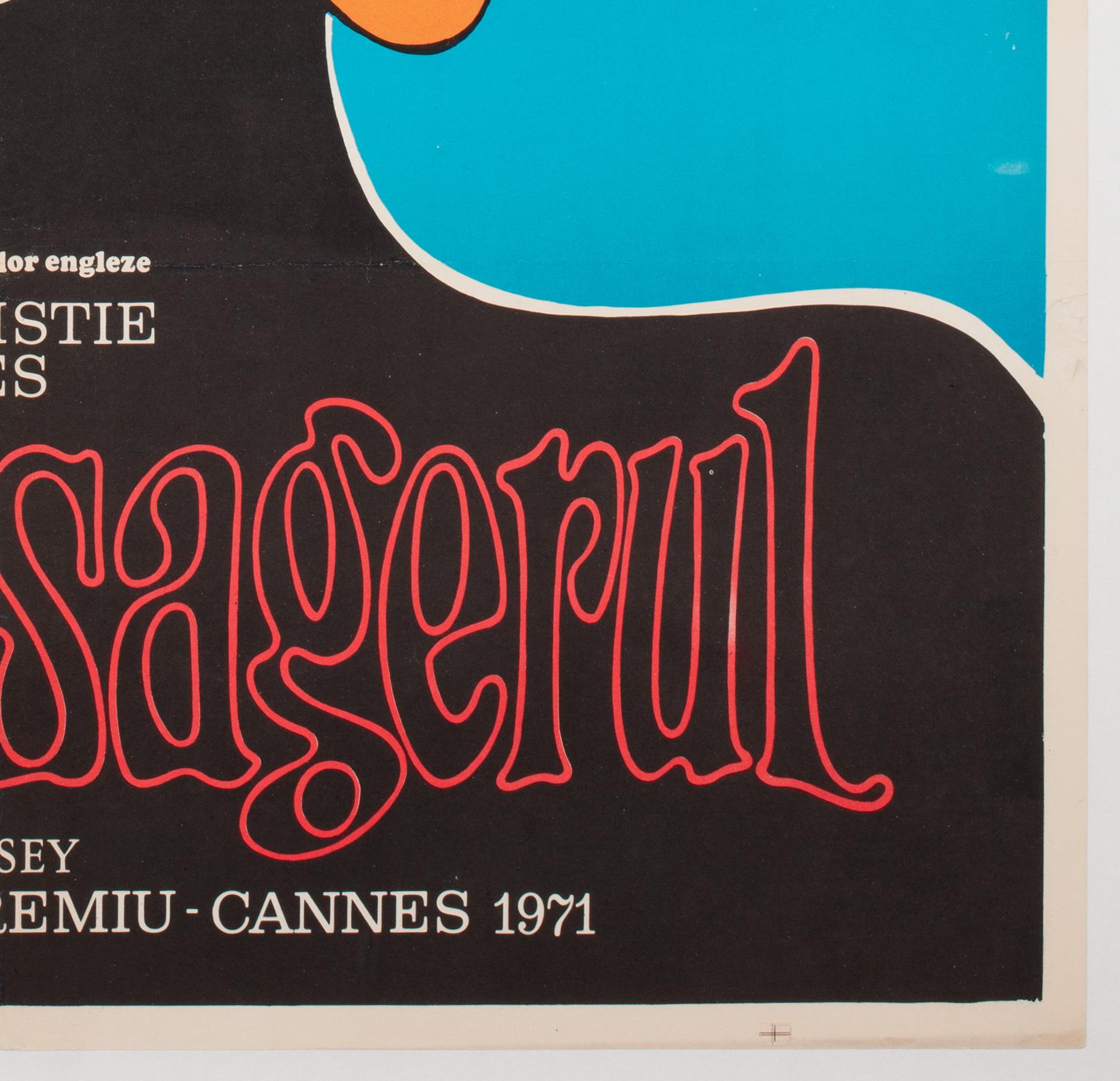 The Go-Between 1971 Affiche de film roumain, Manescu en vente 2