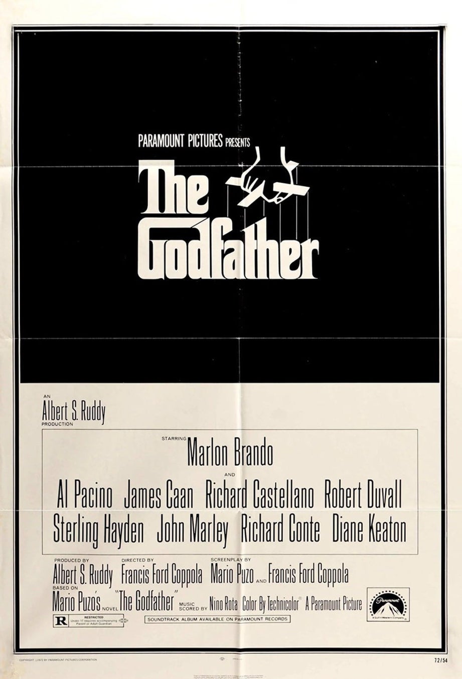 The Godfather Original Poster, 1972