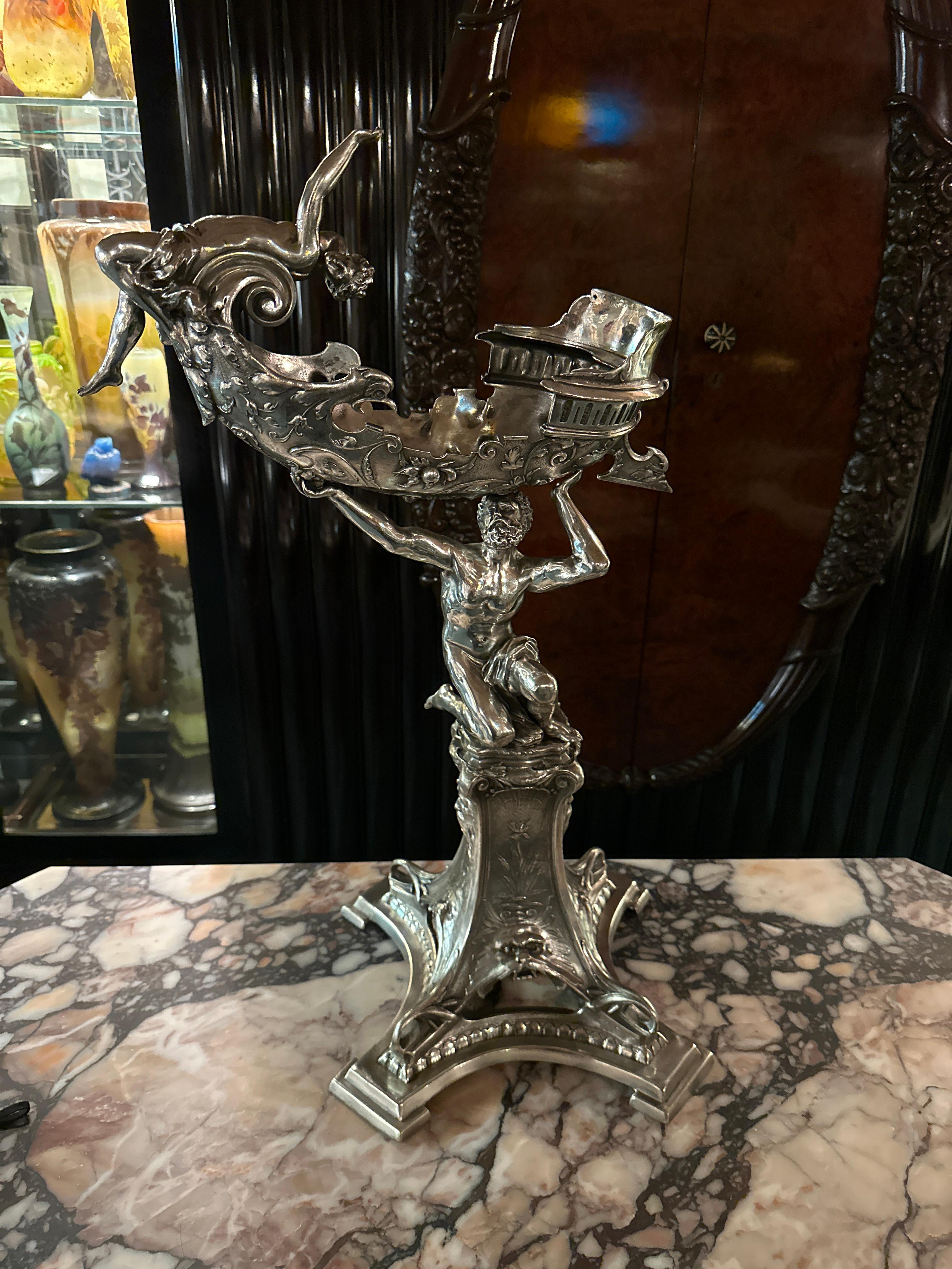 Bronzo Gli dei del mare Scultura, Jugendstil, Art Nouveau, Liberty, 1900 in vendita
