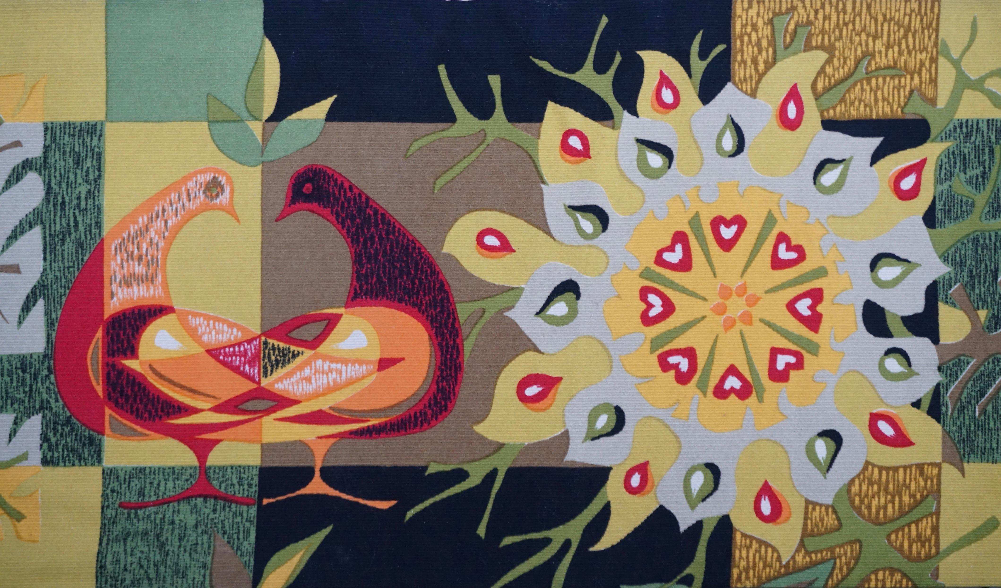 The Golden Birds Signiert Michèle Van Hout Le Beau, um 1970 (Hollywood Regency) im Angebot