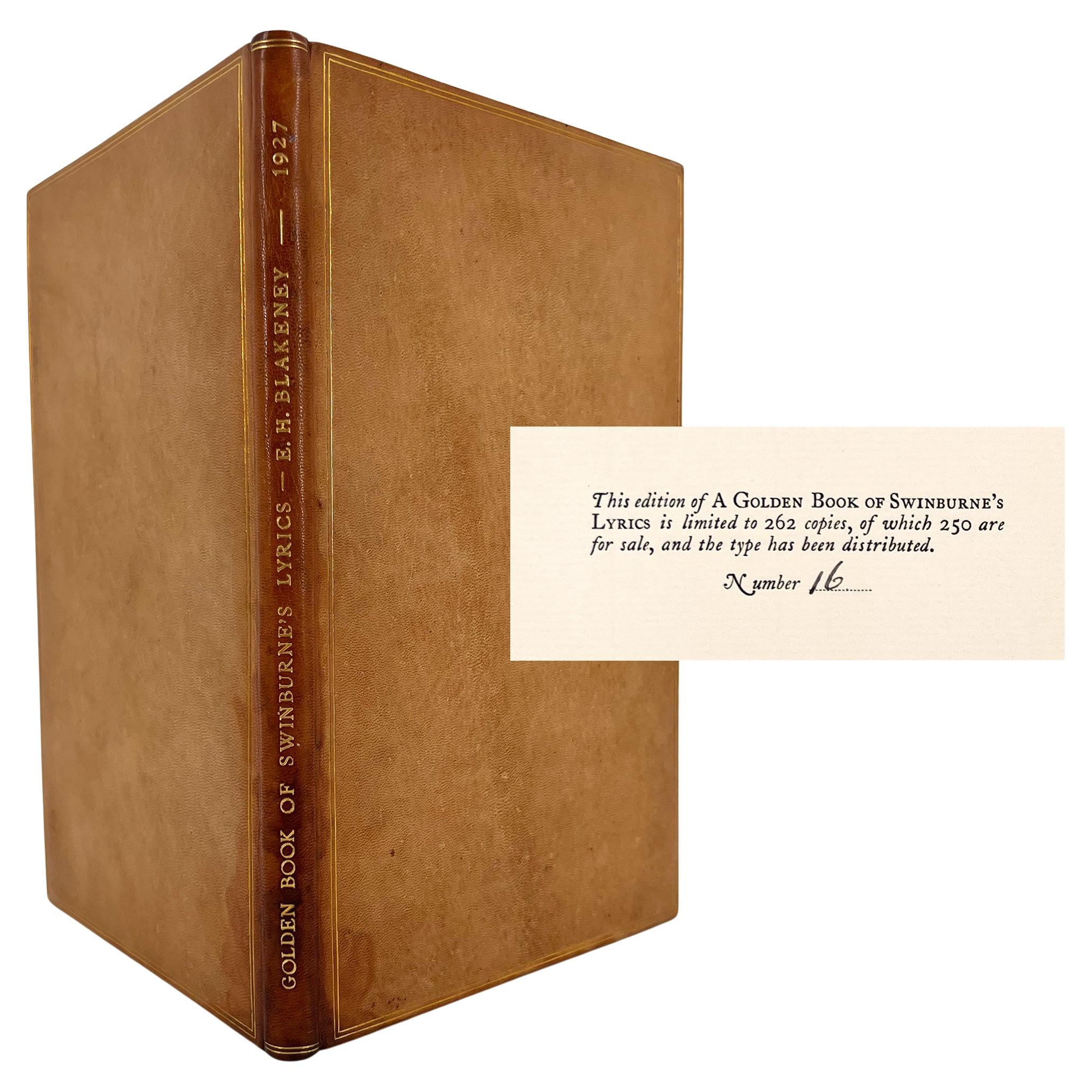 The Golden Book of Swinburne's Lyrics (Le livre d'or des paroles de Swinburne) en vente