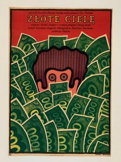 The Golden Calf, Vintage Polish poster by Andrzej Krajewski, 1969