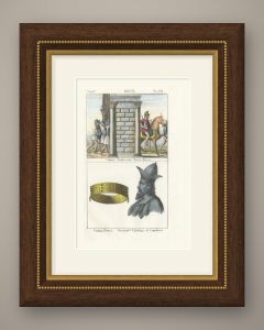 The Golden Gate, the Iron Crown and John VIII Palaeologus, Lithograph, 1842