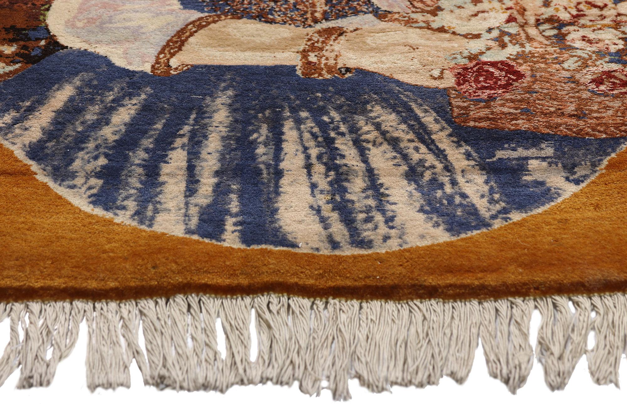 XX secolo La Musa del Frutteto d'Oro: Capolavoro pittorico persiano di Tabriz dalla grazia senza tempo in vendita