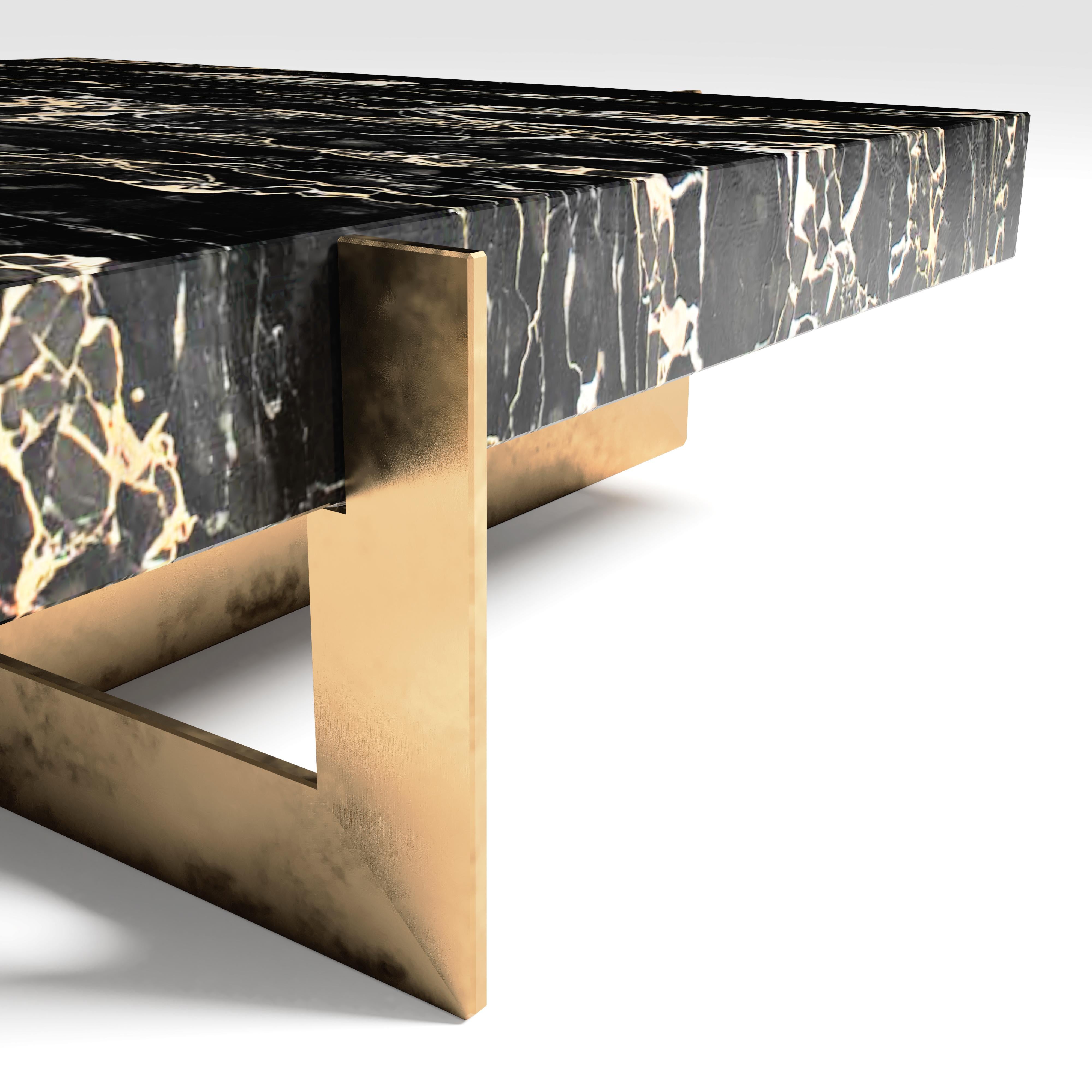 Golden Rock II Coffee Table, Limited Edition by Grzegorz Majka In New Condition For Sale In Geneve, CH