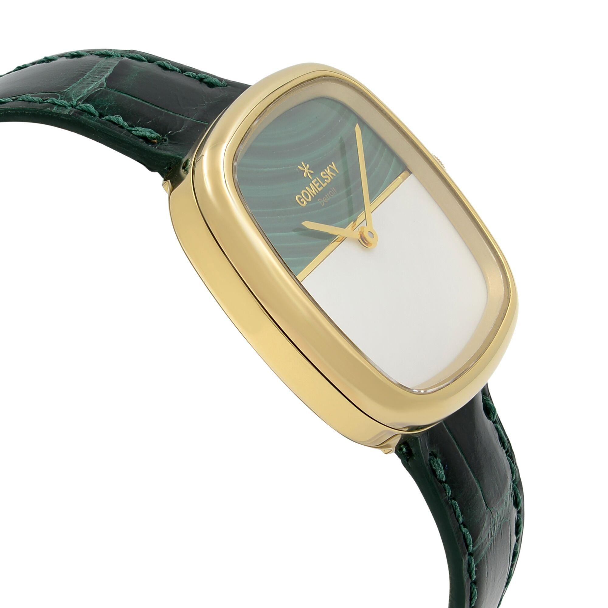 Women's or Men's The Gomelsky 'Eppie' Malachite MOP Dial Quartz Ladies Watch G0120083082