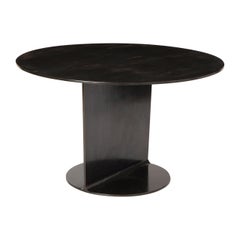 The ‘Gong’ Table in Blackened Steel, Made to Order