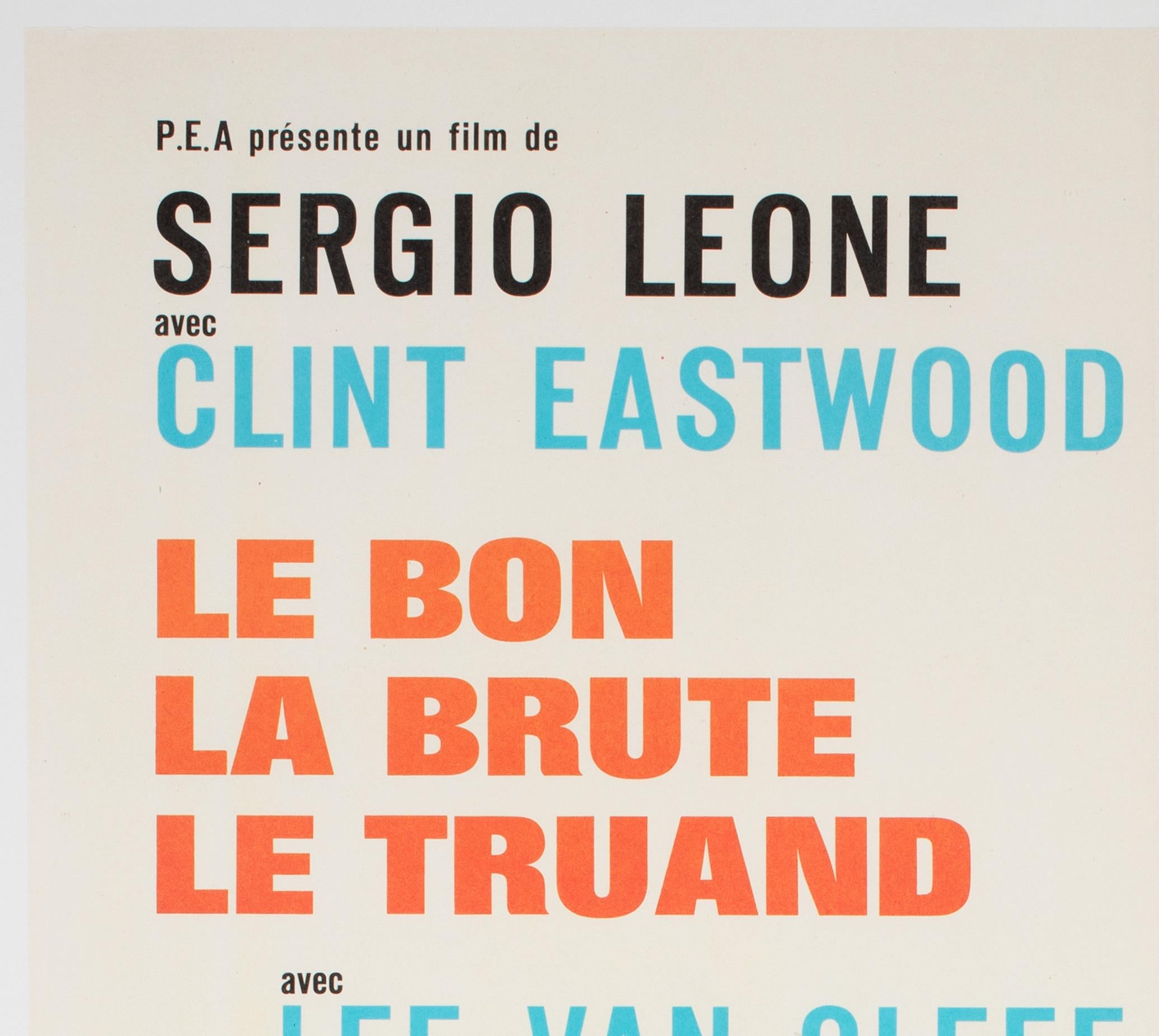 Français Affiche française du film Moyenne Le bon, le brut et le truand, 1968 en vente