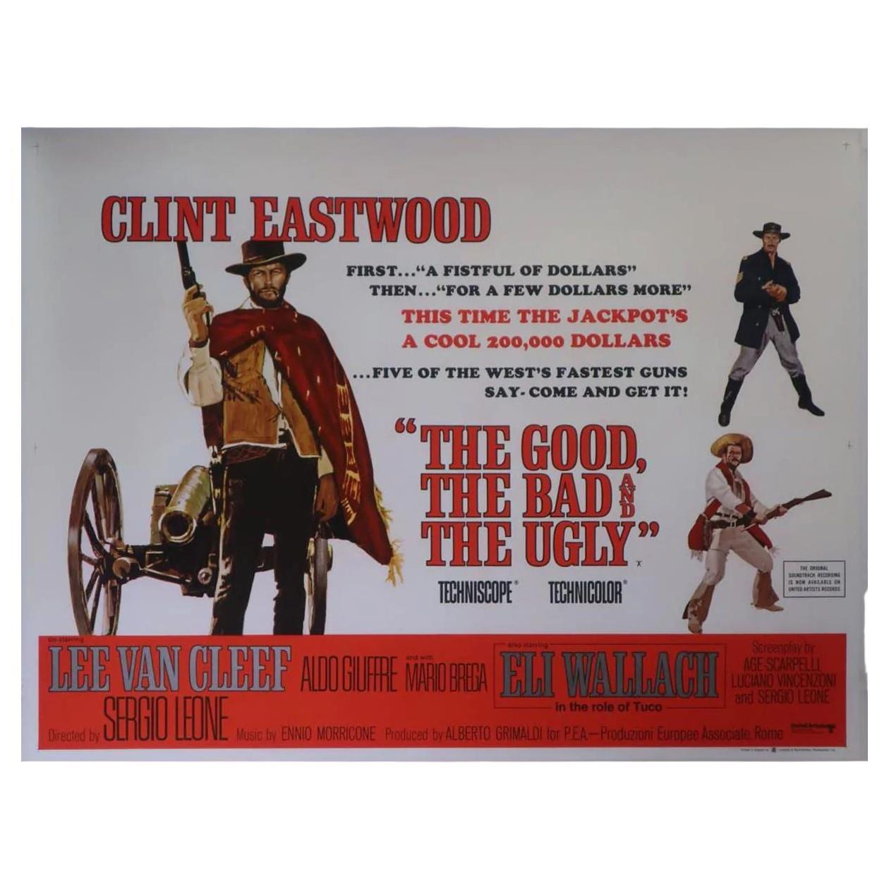 The Good, The Bad And The Ugly, Unframed Poster with Linen Backing, 1966 For Sale