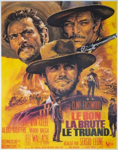 The Good The Bad The Ugly 1968 French Grande Film Poster, Jean Mascii