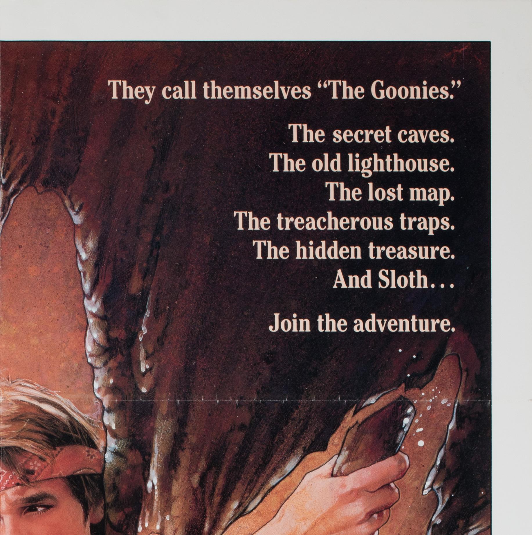 The Goonies 1985 US 1 Sheet Film Movie Poster, DREW STRUZAN In Good Condition For Sale In Bath, Somerset
