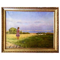 The Goose Girl Wondering by the Shore by István Mérö