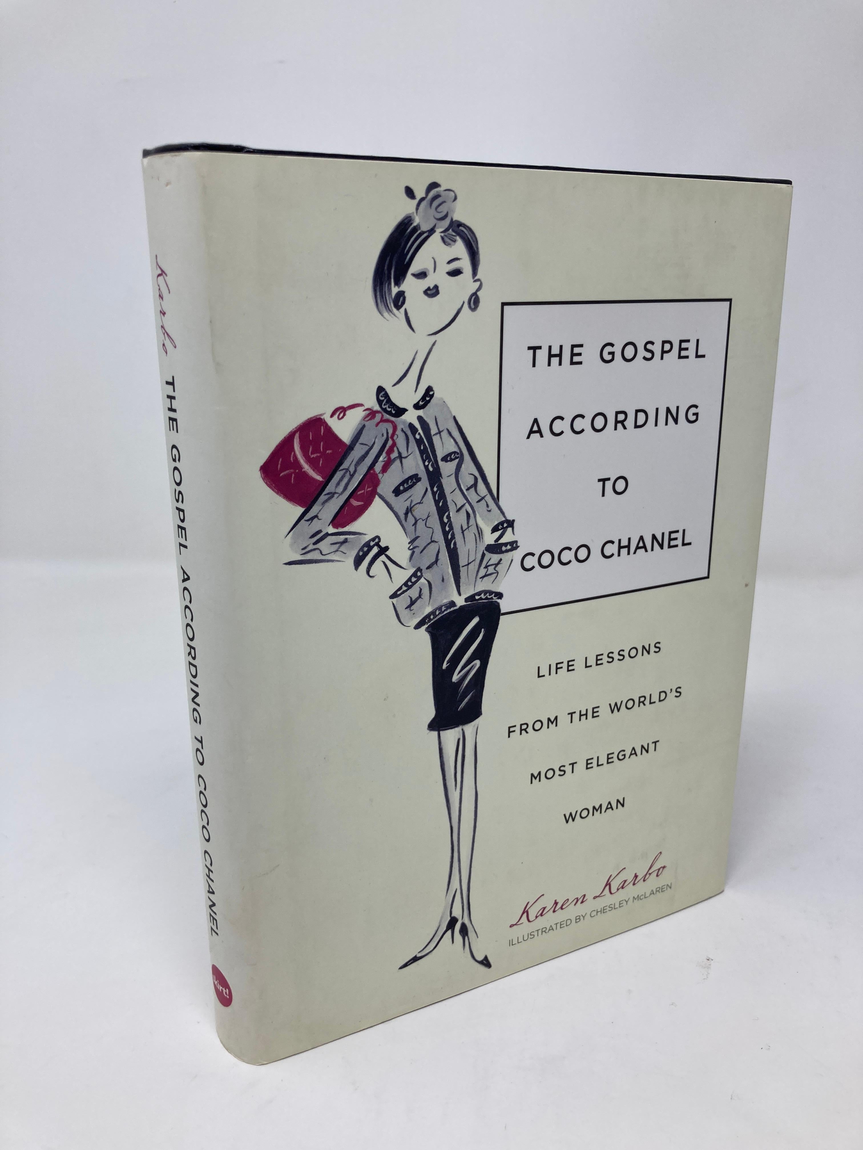The Gospel According to Coco Chanel -  Book.
Written by Karen Karbo, this leather-bound book breaks down the key philosophies of the renowned Coco Chanel, life lessons from the world's most elegant woman, with topics touching on everything from