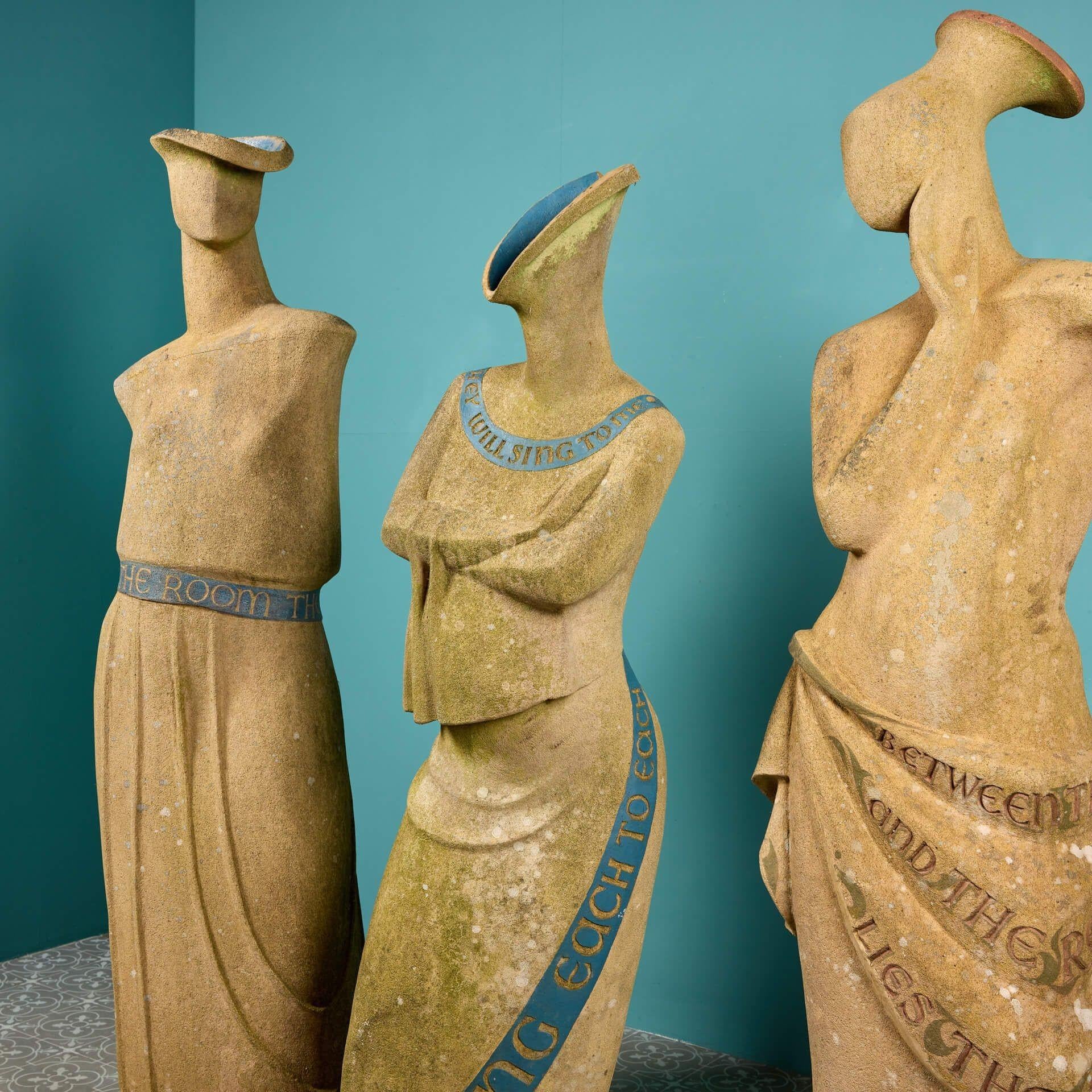 ‘The Gossips’ Set of 3 Life-size Figurative Statues For Sale 8