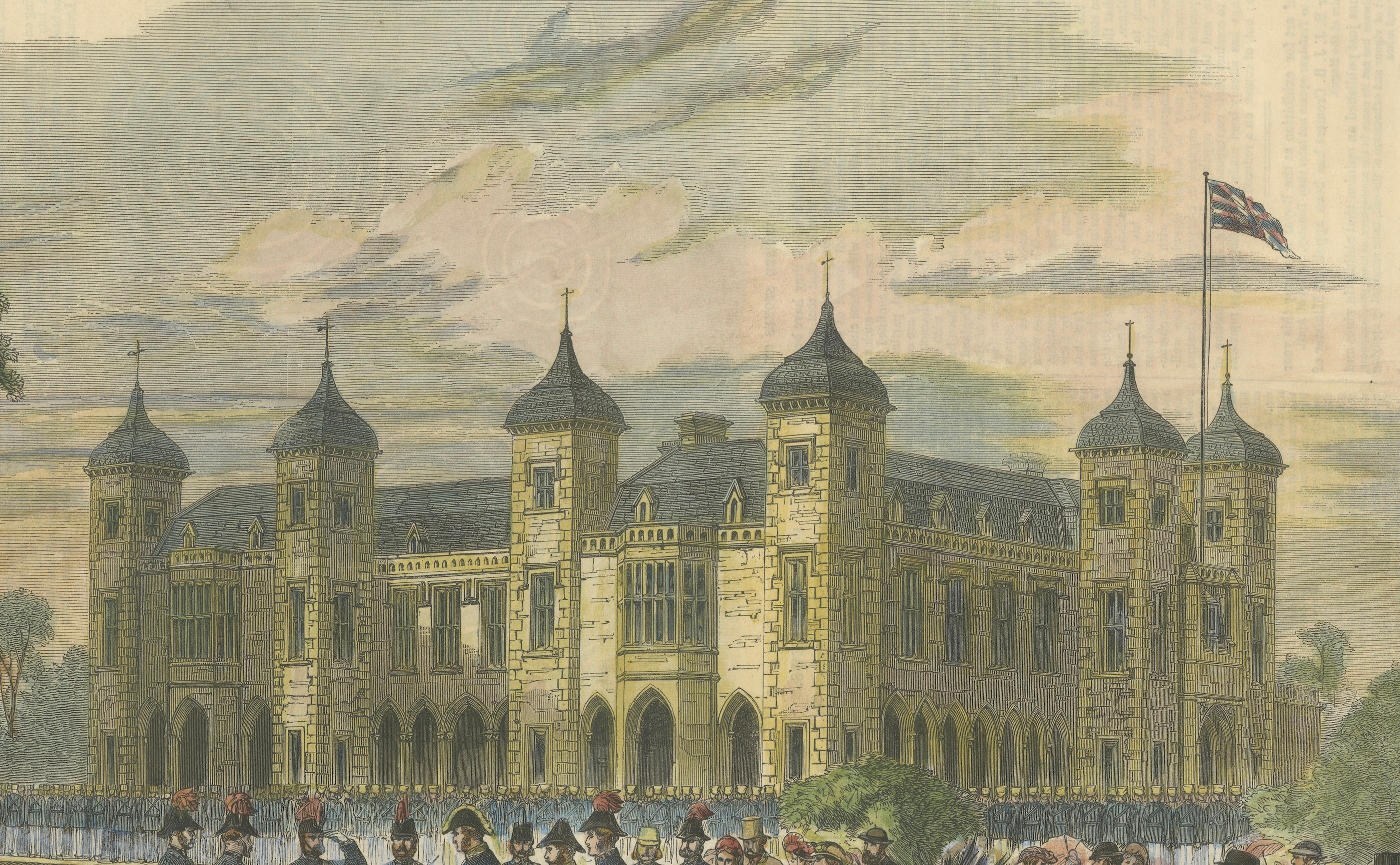 Fin du XIXe siècle The Government House à Perth, en Australie occidentale - Illustrated London News, 1864 en vente