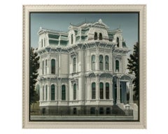 La villa del governatore in California Sacramento Pittura acrilica su tela, Doug
