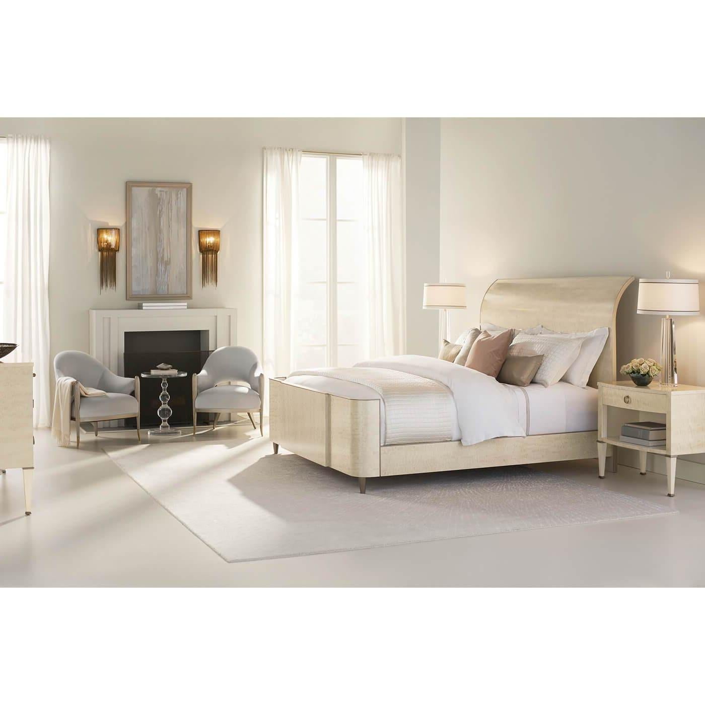 Contemporary The Graceful Art Deco Style King Bed
