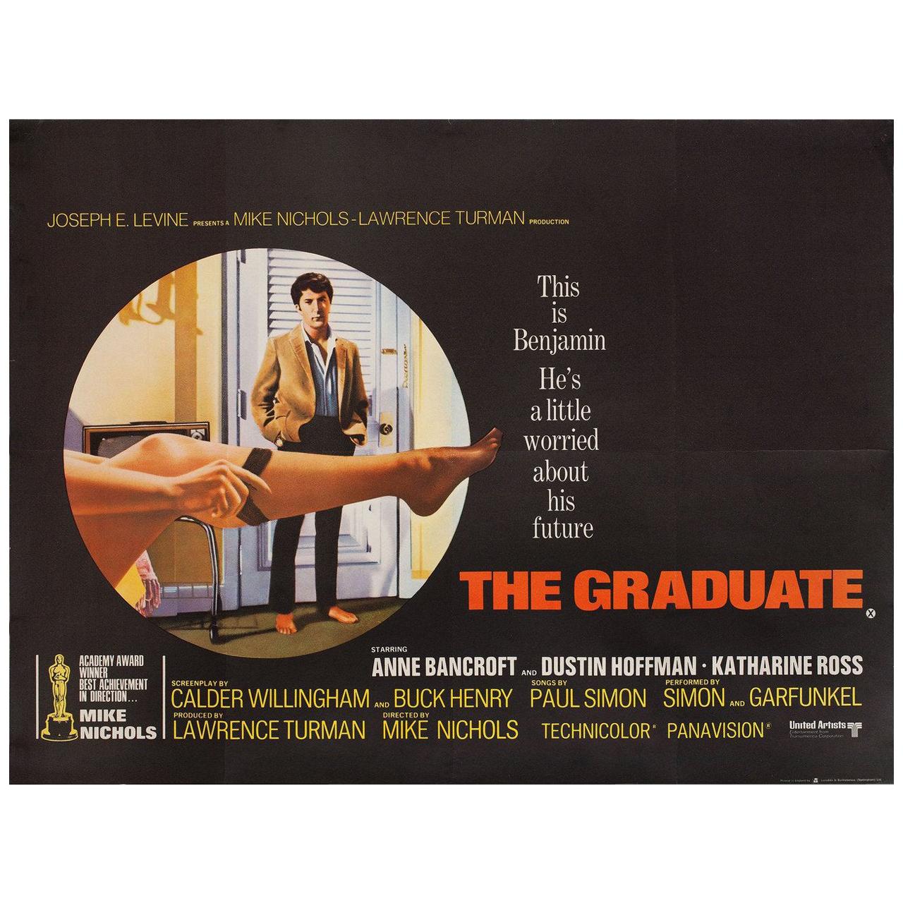 "The Graduate" 1967 British Quad Film Poster