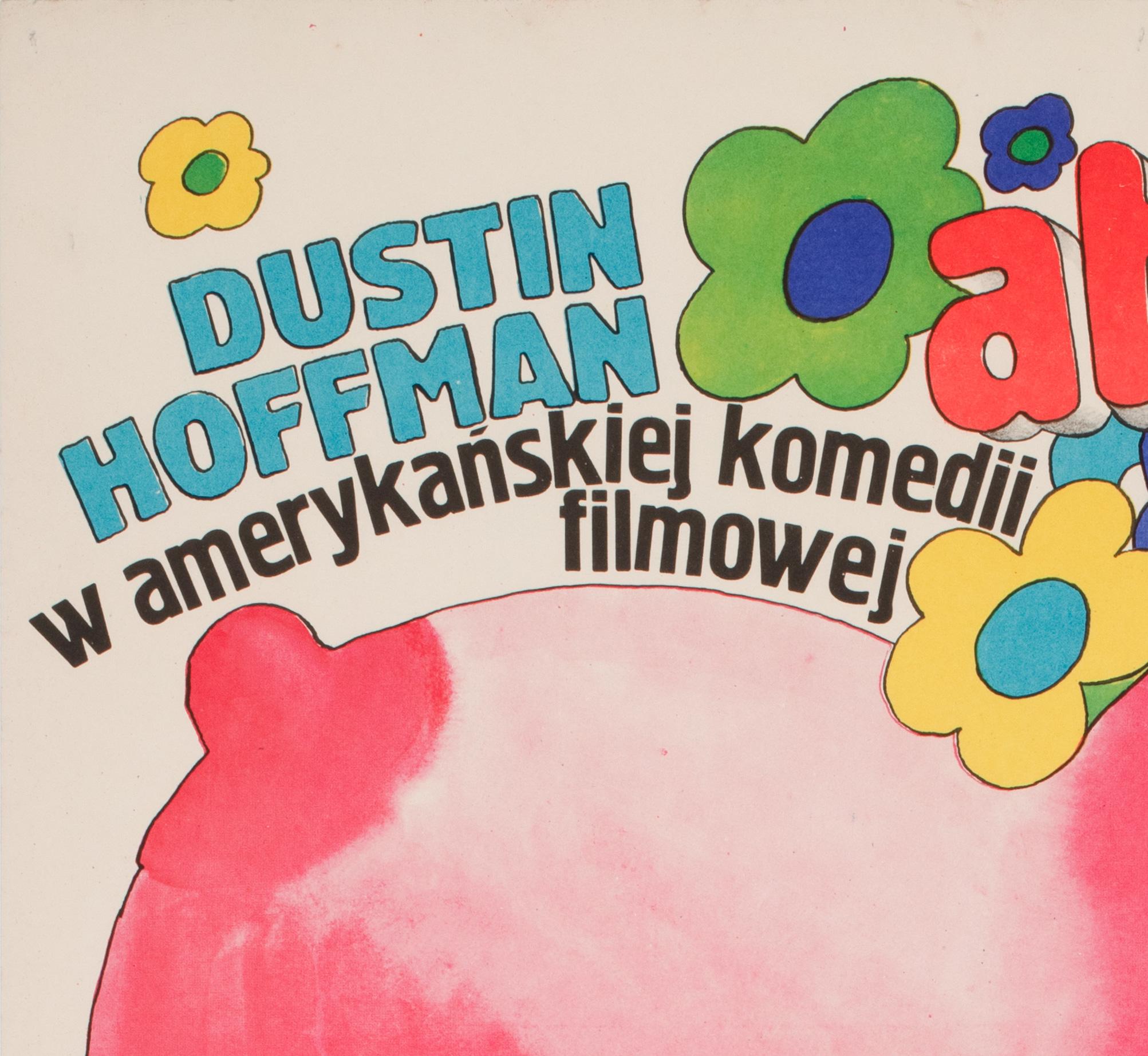 The graduate, Polish Film Movie Poster, MACIEJ ZBIKOWSK, 1967 In Excellent Condition For Sale In Bath, Somerset