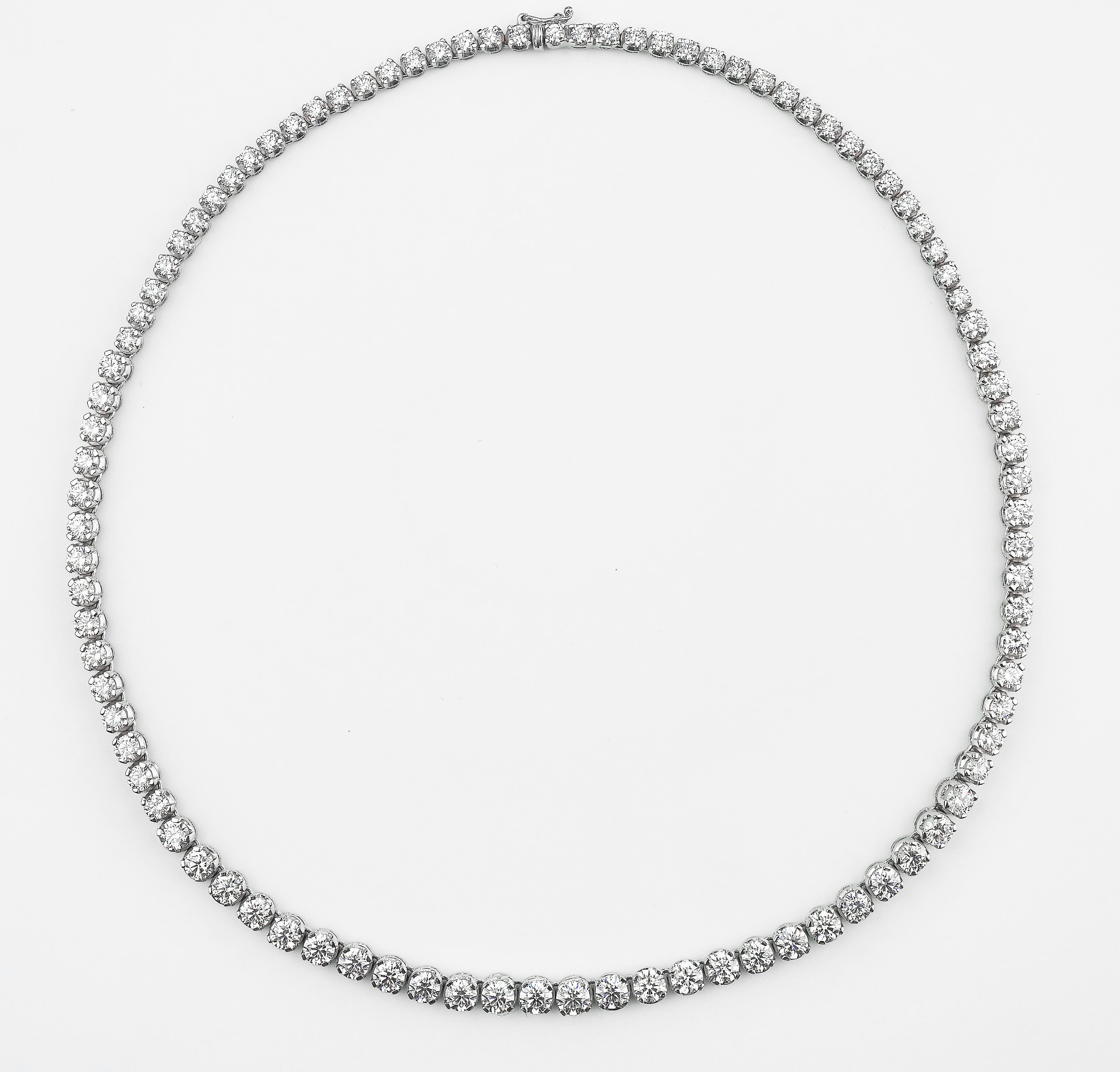 single strand diamond necklace