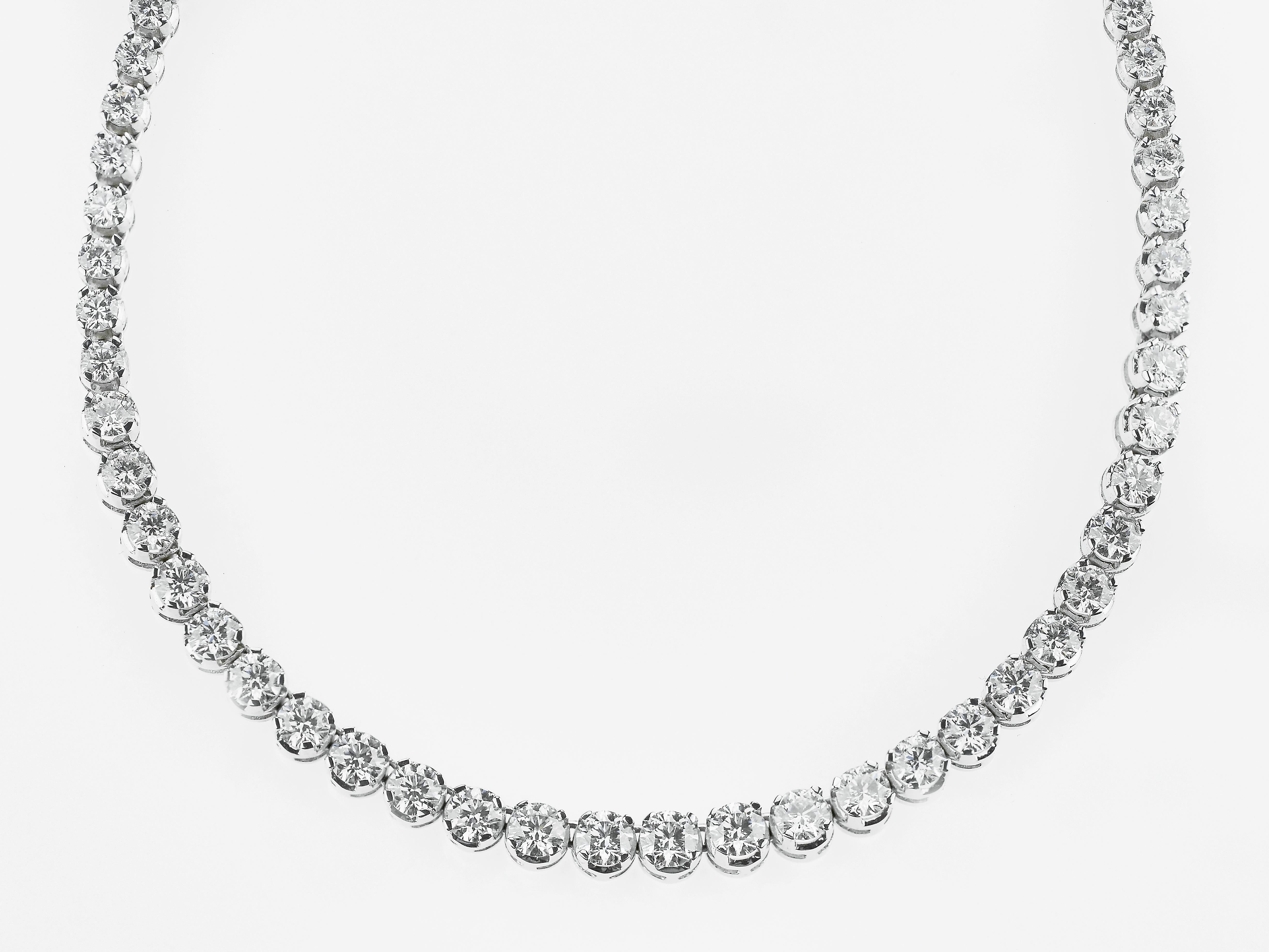 graduated diamond eternity necklace