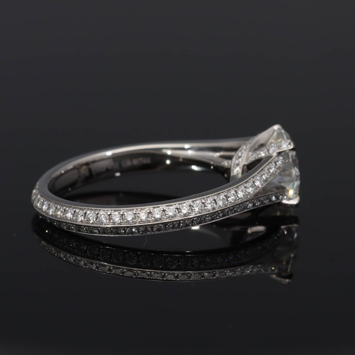 The GRAFF Legacy Diamond 1,00ct F-VS1-VG 124P Diamants latéraux 0,47ct Bague en platine en vente 9