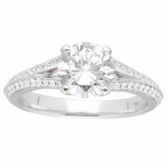 The GRAFF Legacy Diamond 1,00ct F-VS1-VG 124P Diamants latéraux 0,47ct Bague en platine