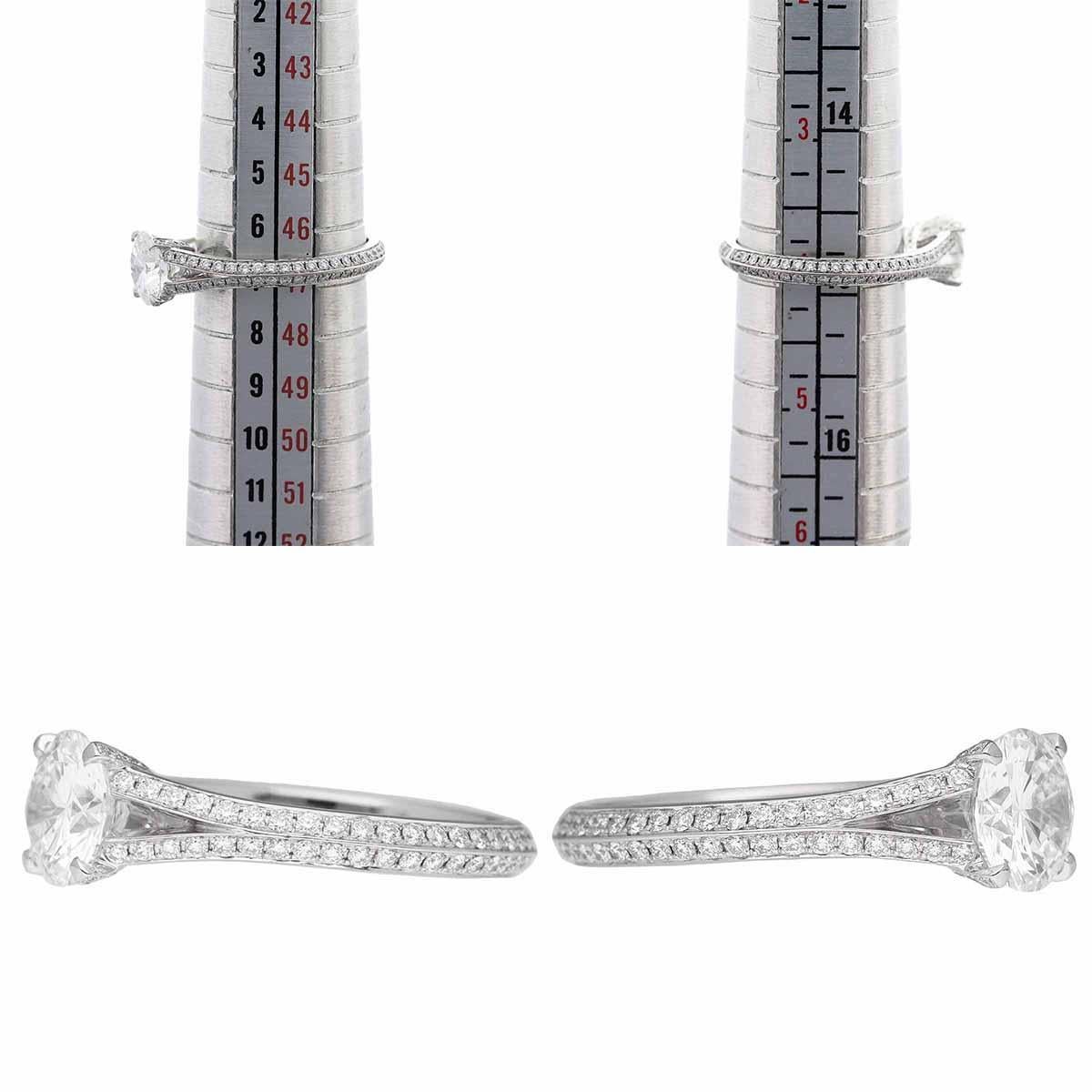 The GRAFF Legacy Diamond 1,00ct F-VS1-VG 124P Diamants latéraux 0,47ct Bague en platine Bon état - En vente à Tokyo, JP