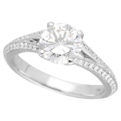 The GRAFF Legacy Diamond 1.00ct F-VS1-VG 124P Side Diamonds 0.47ct Platinum Ring