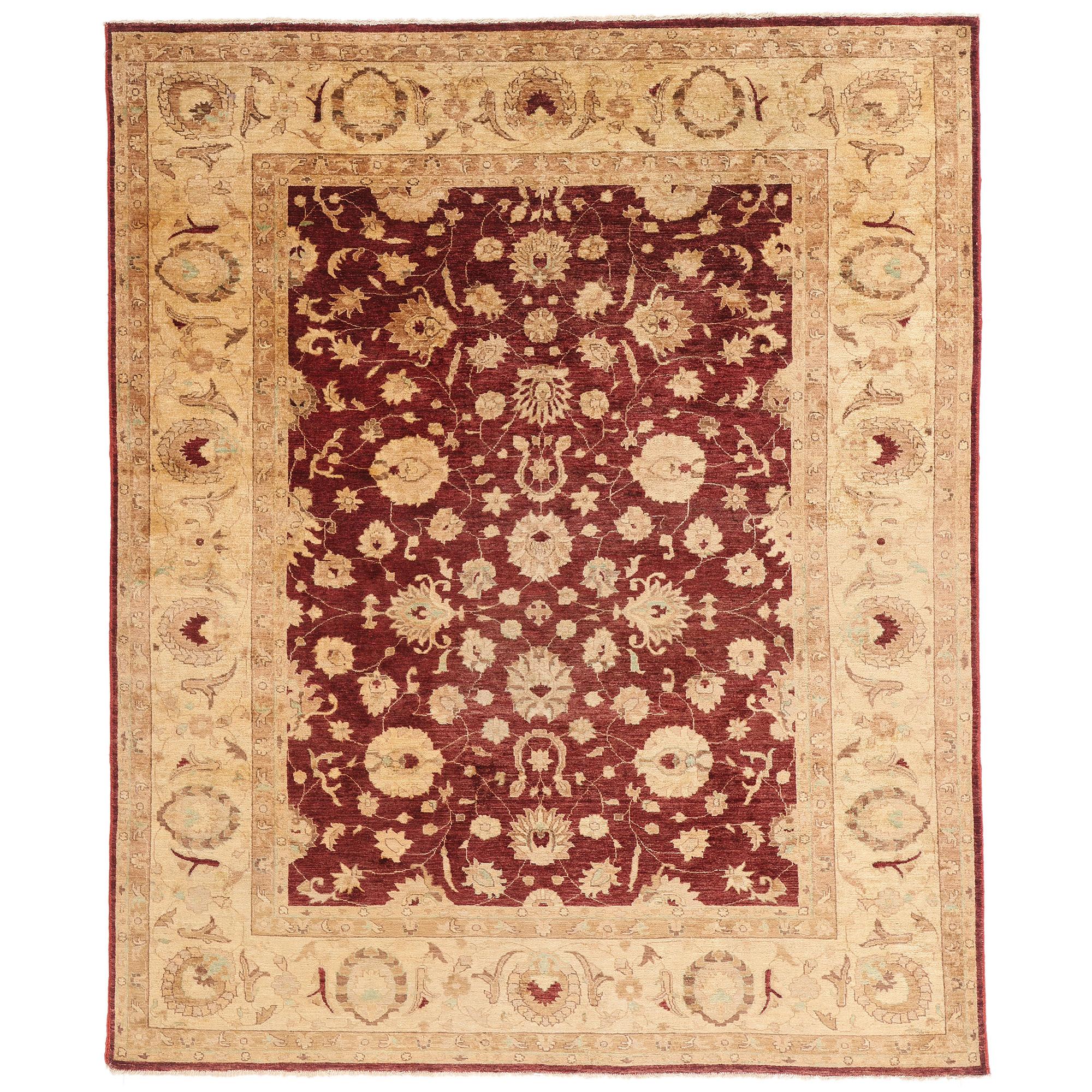 The Grand Anatolian Garden: A Vintage Pakistani Oushak Rug of Timeless Grace For Sale