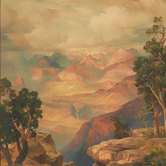 "The Grand Canyon of Arizona, from Hermit Rim Road" 1913 Print by Thomas Moran