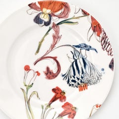 The Grandma's Garden, assiette à pain contemporaine en porcelaine avec design floral