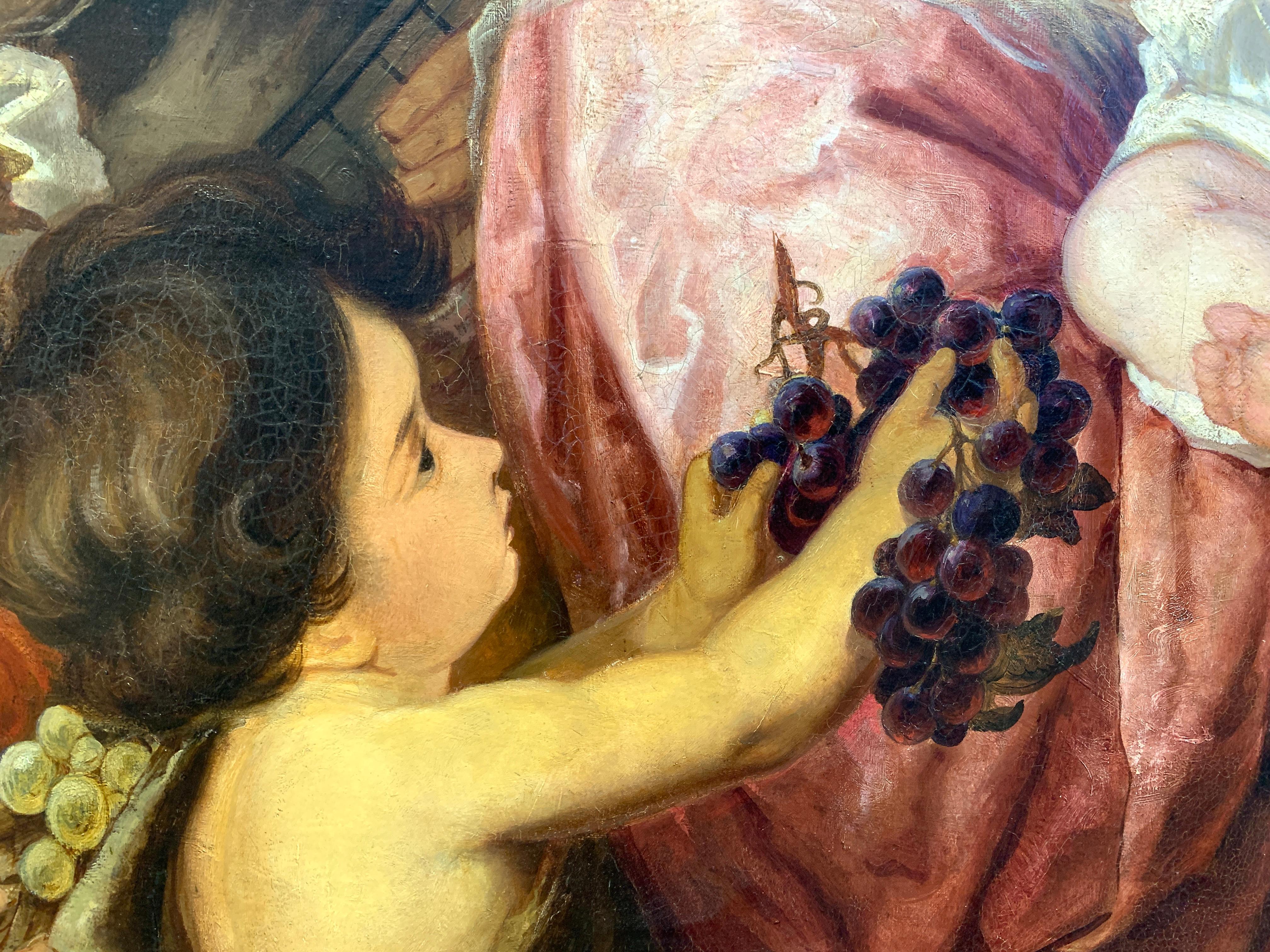 Grape Harvest Celebration Painting by Arthur Heinrich Wilhelm Fitger For Sale 1