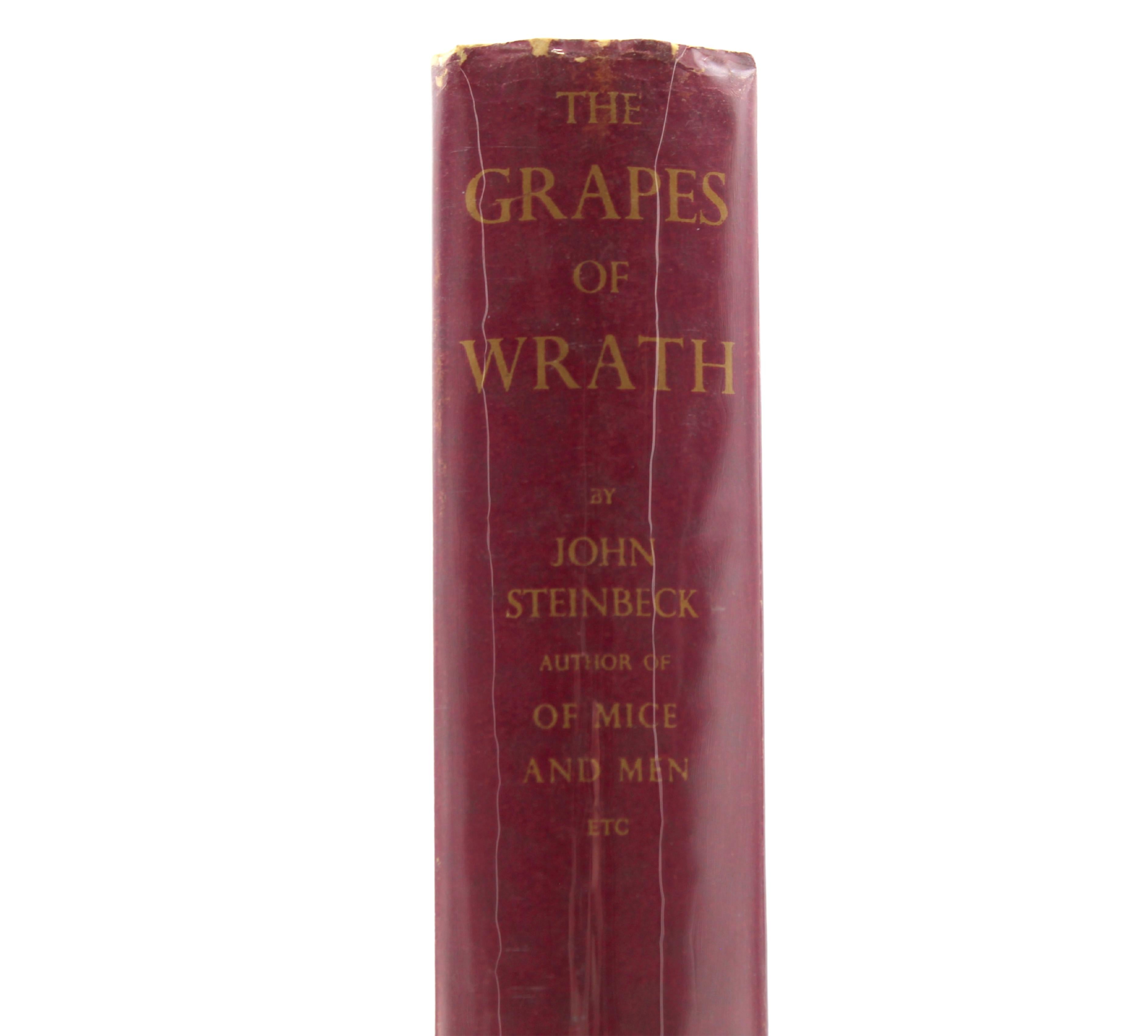Anglais The Grapes of Wrath by John Steinbeck, First UK Edition, 1939 en vente