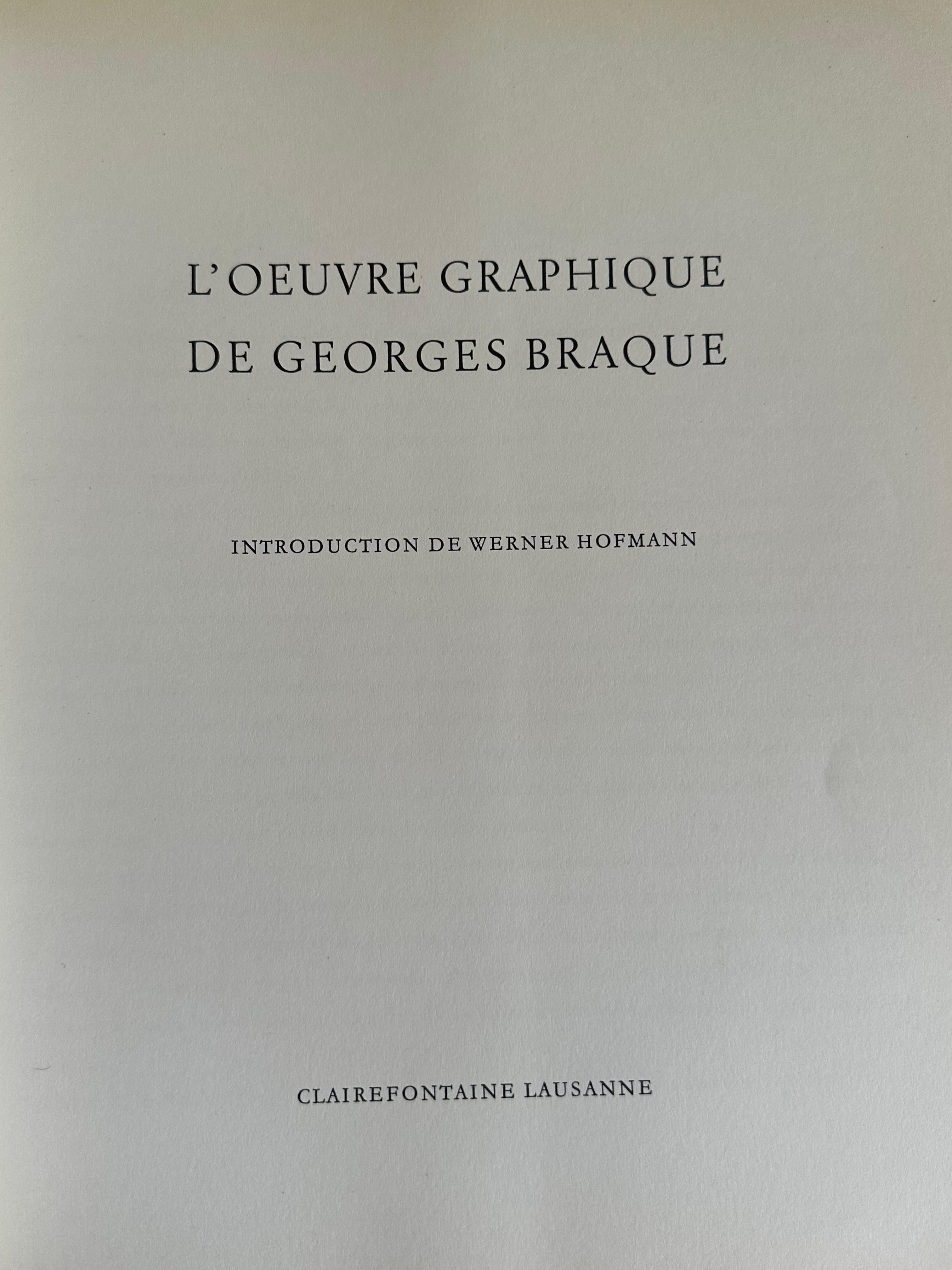 Papier L'œuvre graphique de Georges Braque Livre d'art français en vente