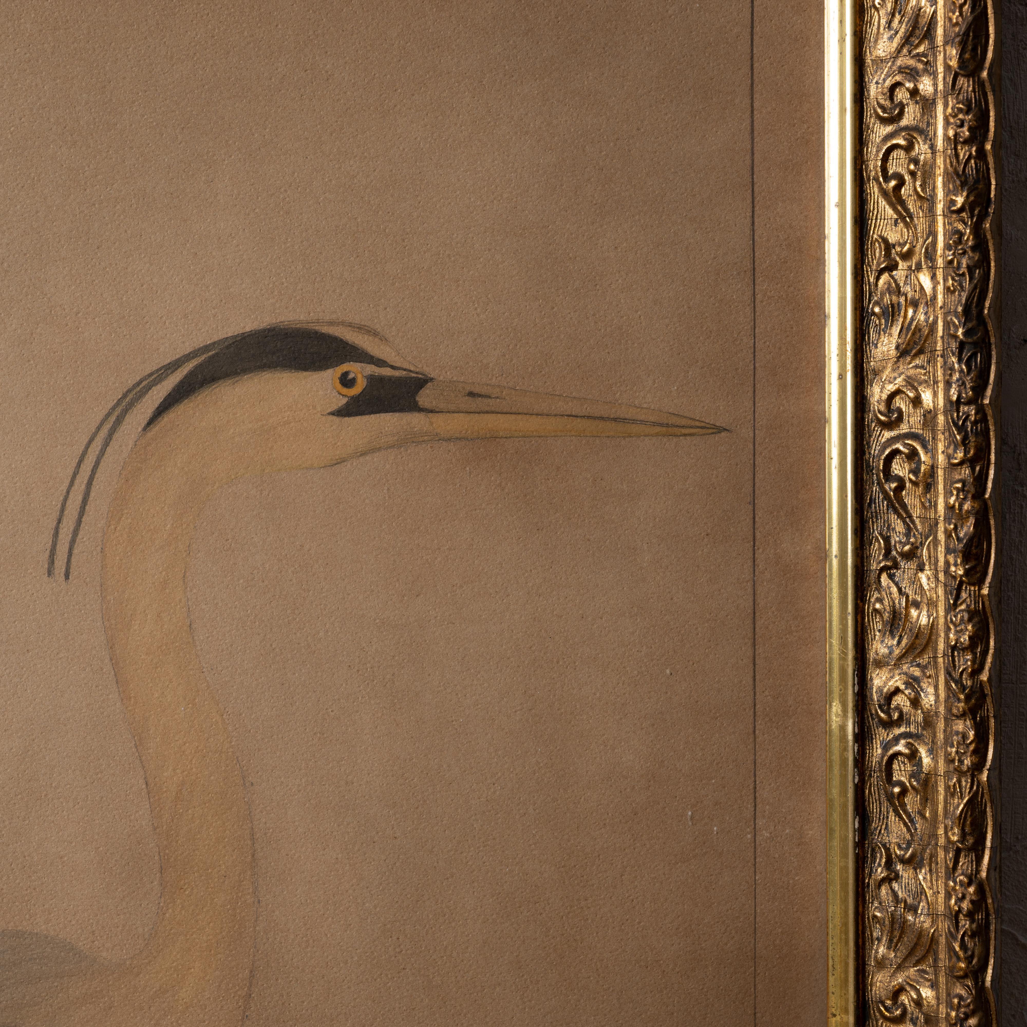 The Great Blue Heron Japonisme Painting, c.1890 2