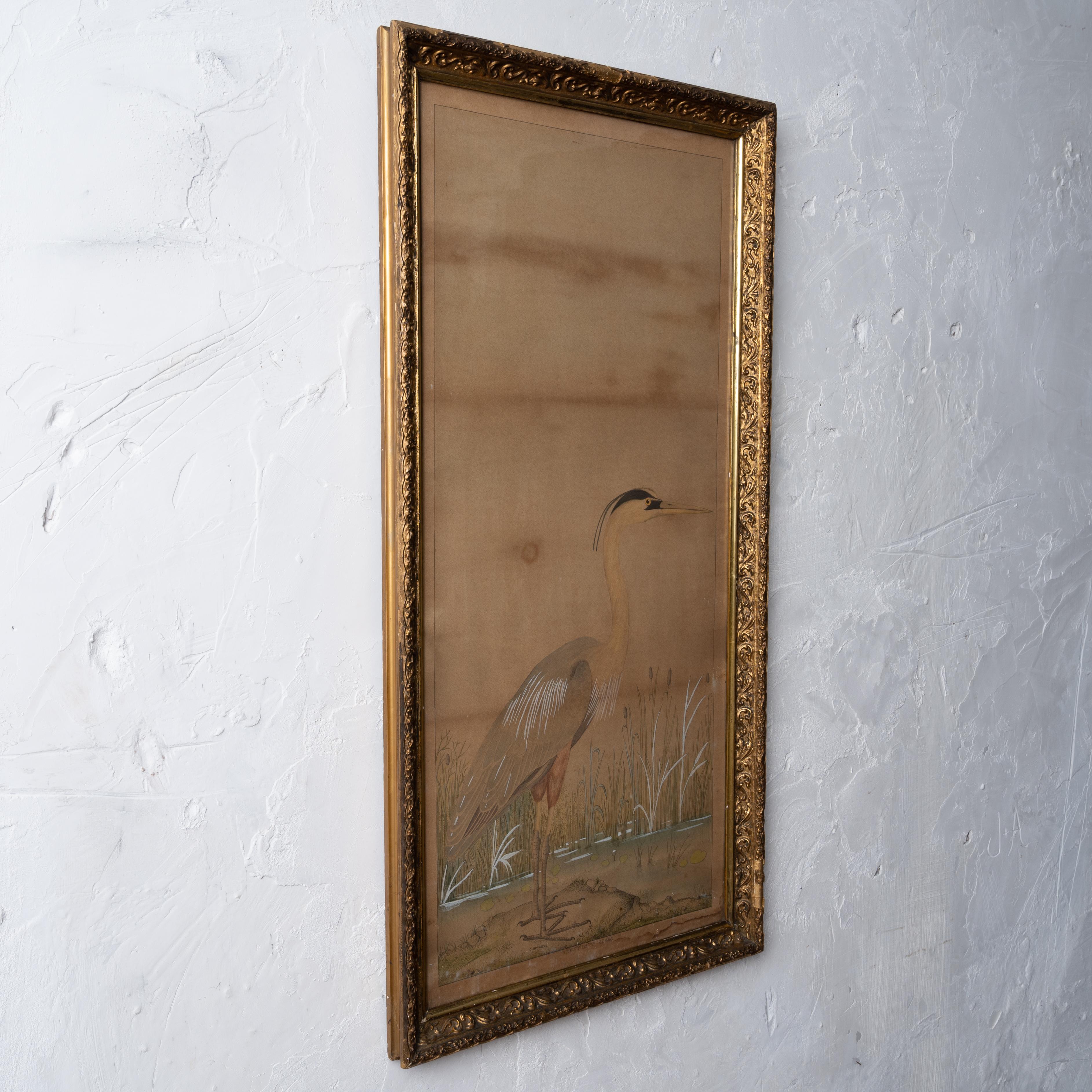The Great Blue Heron Japonisme Painting, c.1890 4