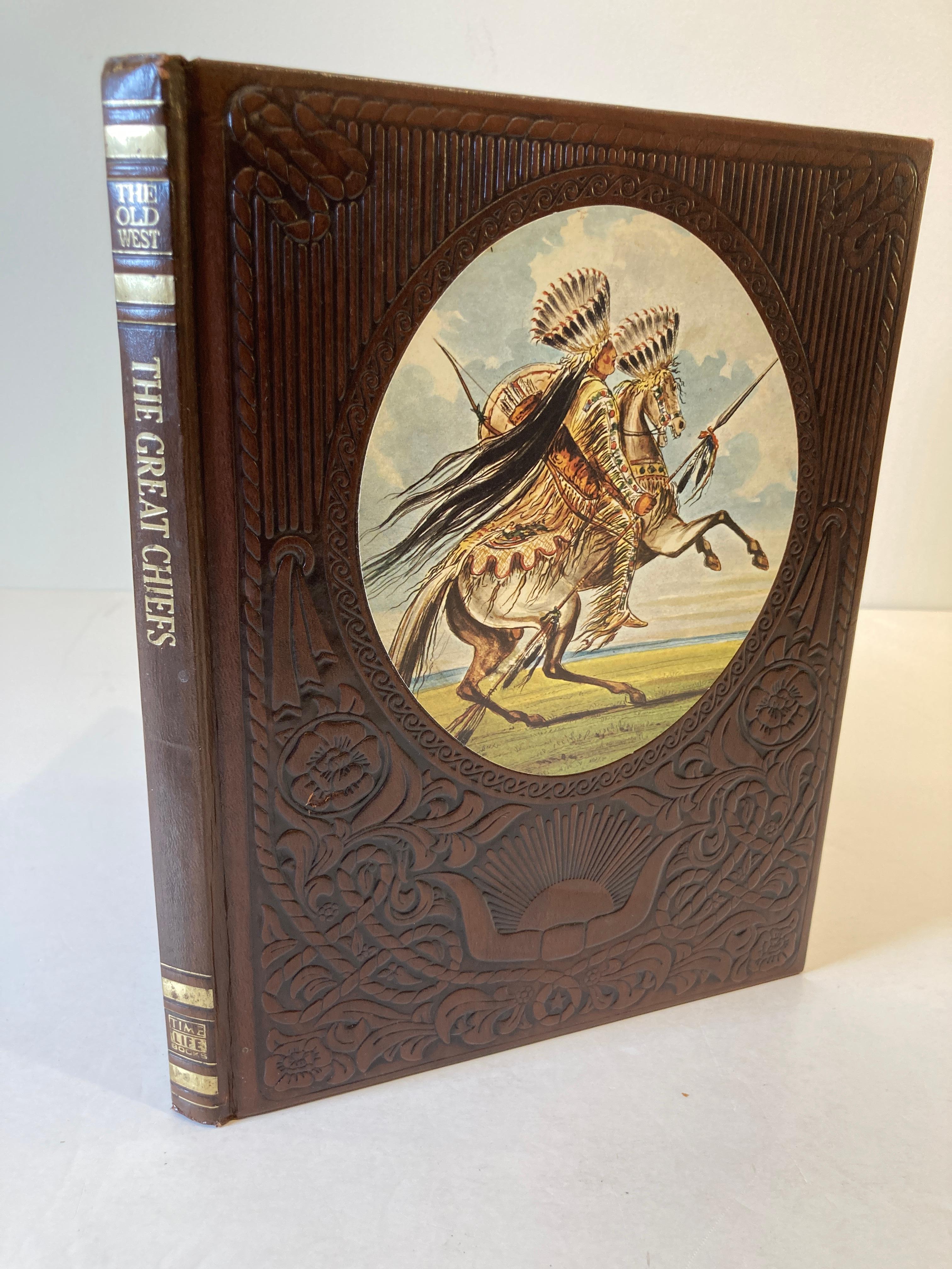 The Great Chiefs Old West Book Series 1977 Time Life Books.
Time Life Books The Great Chiefs Old West Book Series.
Cover is vinyl but looks like hand tooled leather.
Chapters include: An assembly of eagles; guerrilla fighters in a rugged domain;