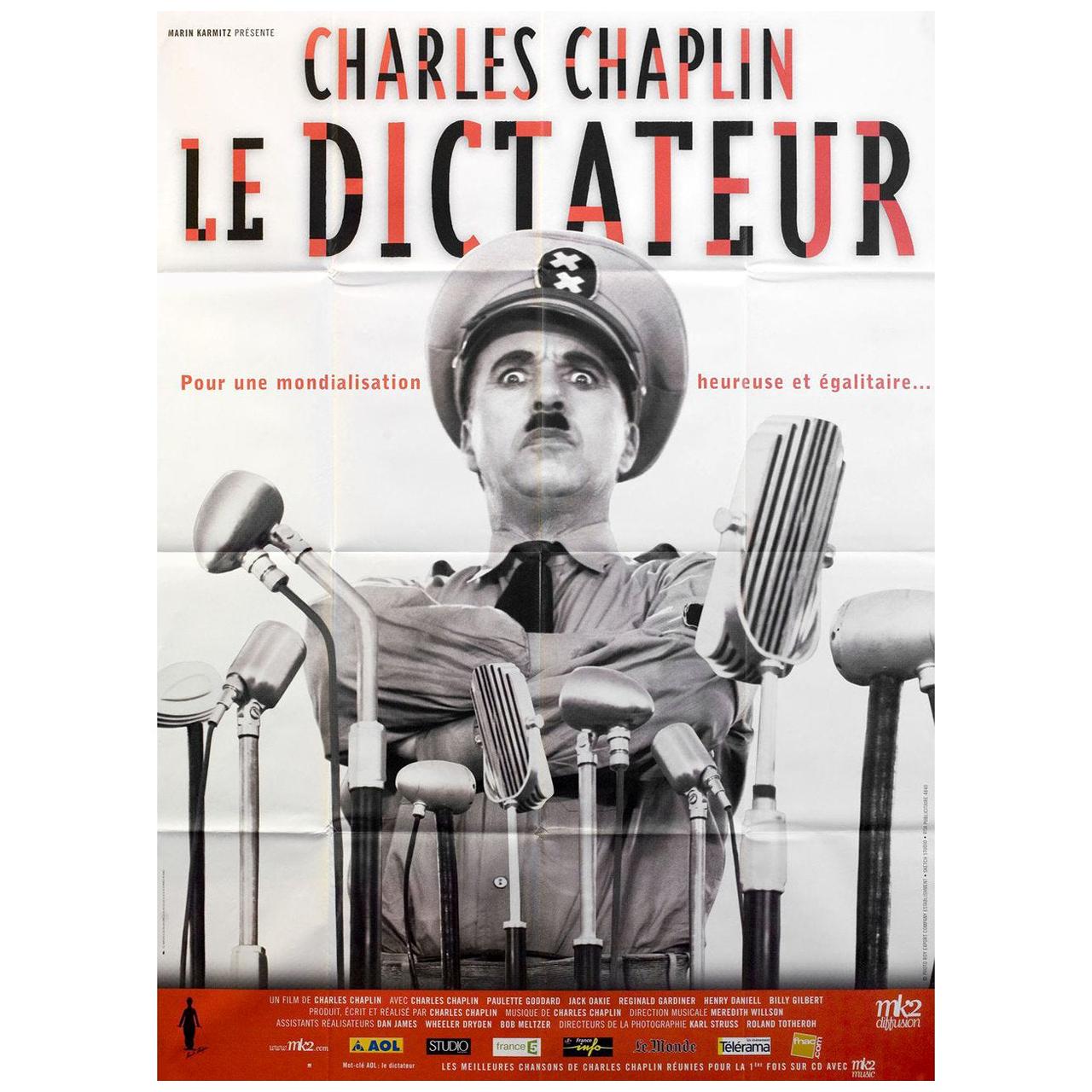'The Great Dictator' R2002 French Grande Film Poster