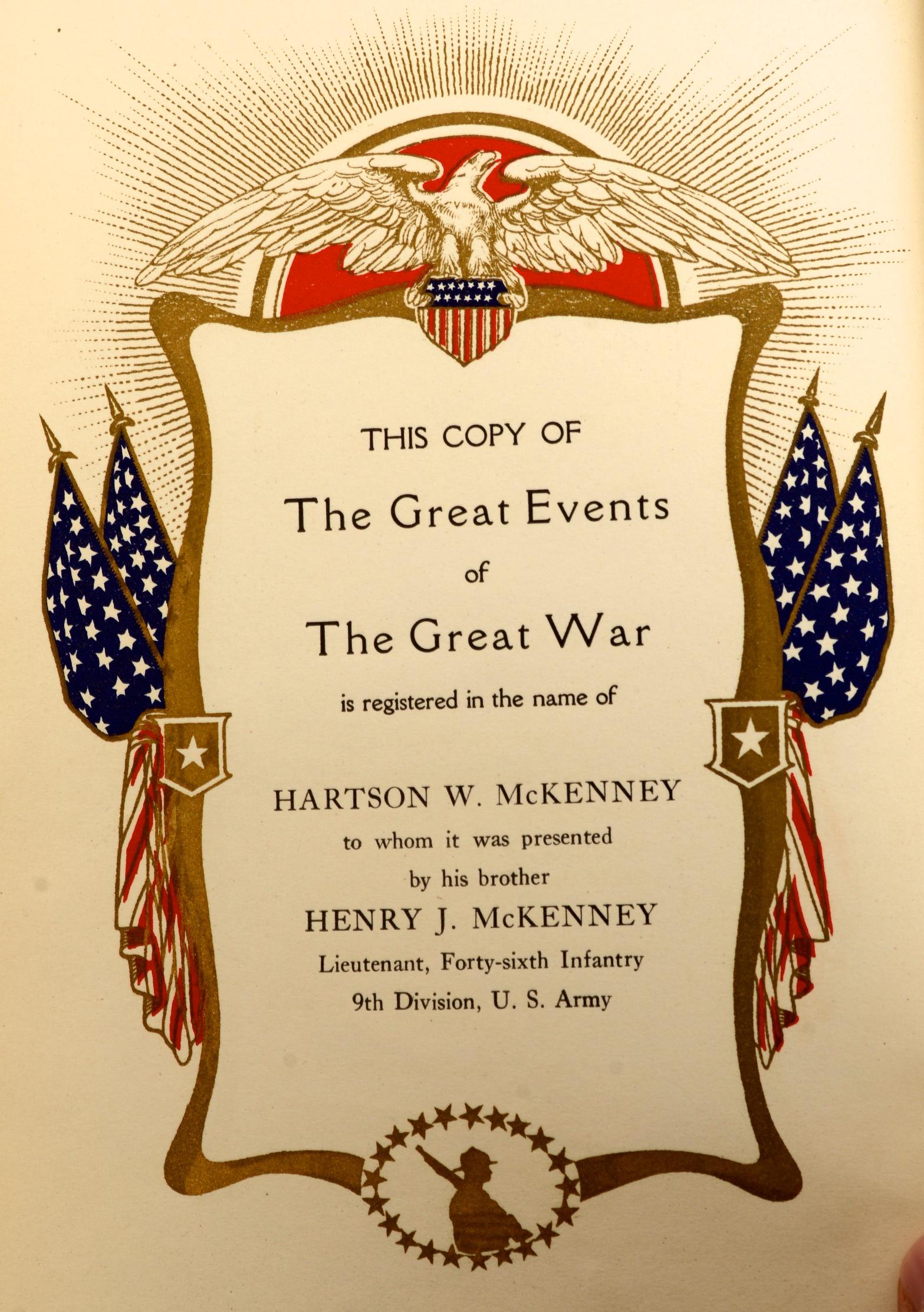Américain Les grands événements de la Grande Guerre en 7 volumes complets:: première édition en vente