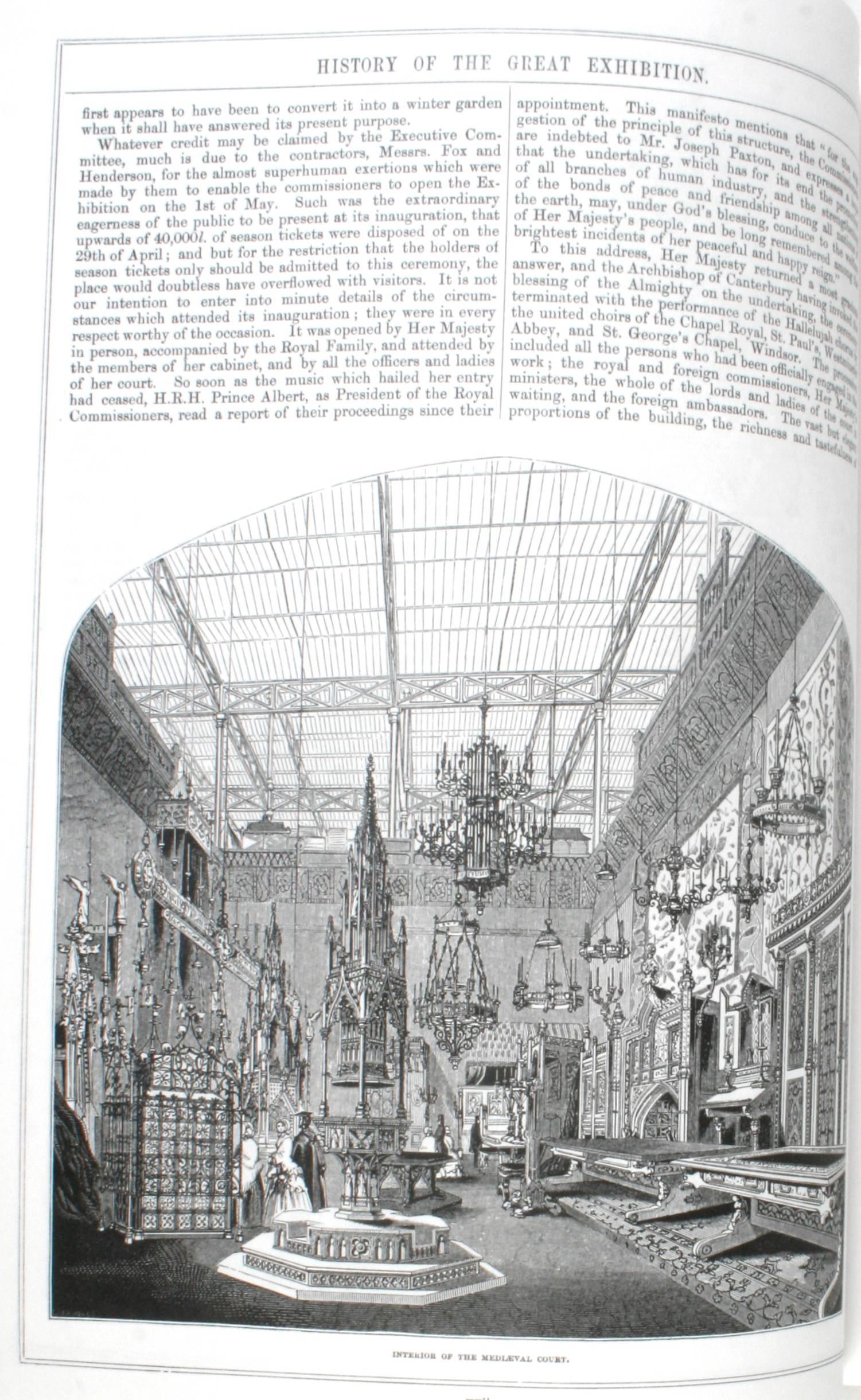 The Great Exhibition. New York: Gramercy Books, 1995. Hardcover with dust jacket. 328 pp. A facsimile of the illustrated catalogue of London's 1851 Crystal Palace Exposition. The exposition was the forerunner of today's world's fairs. It was held in