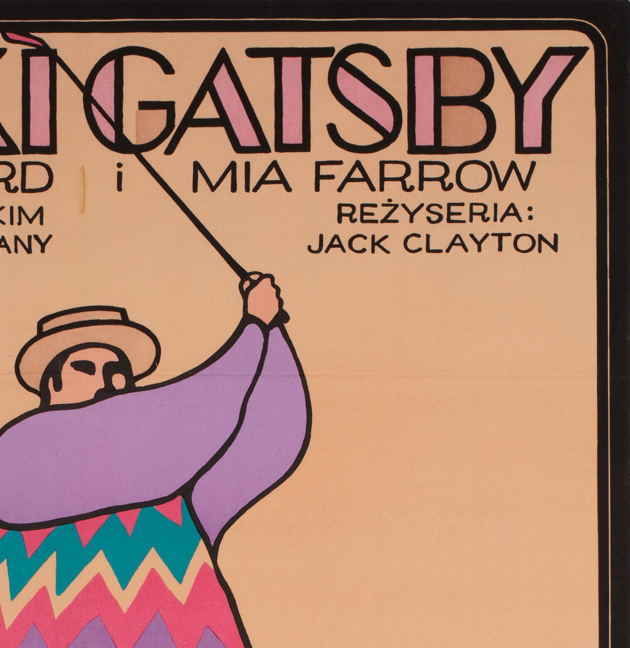 Affiche A1 polonaise du film The Great Gatsby (Le Grand Gatsby), Flisak, 1975 en vente 1