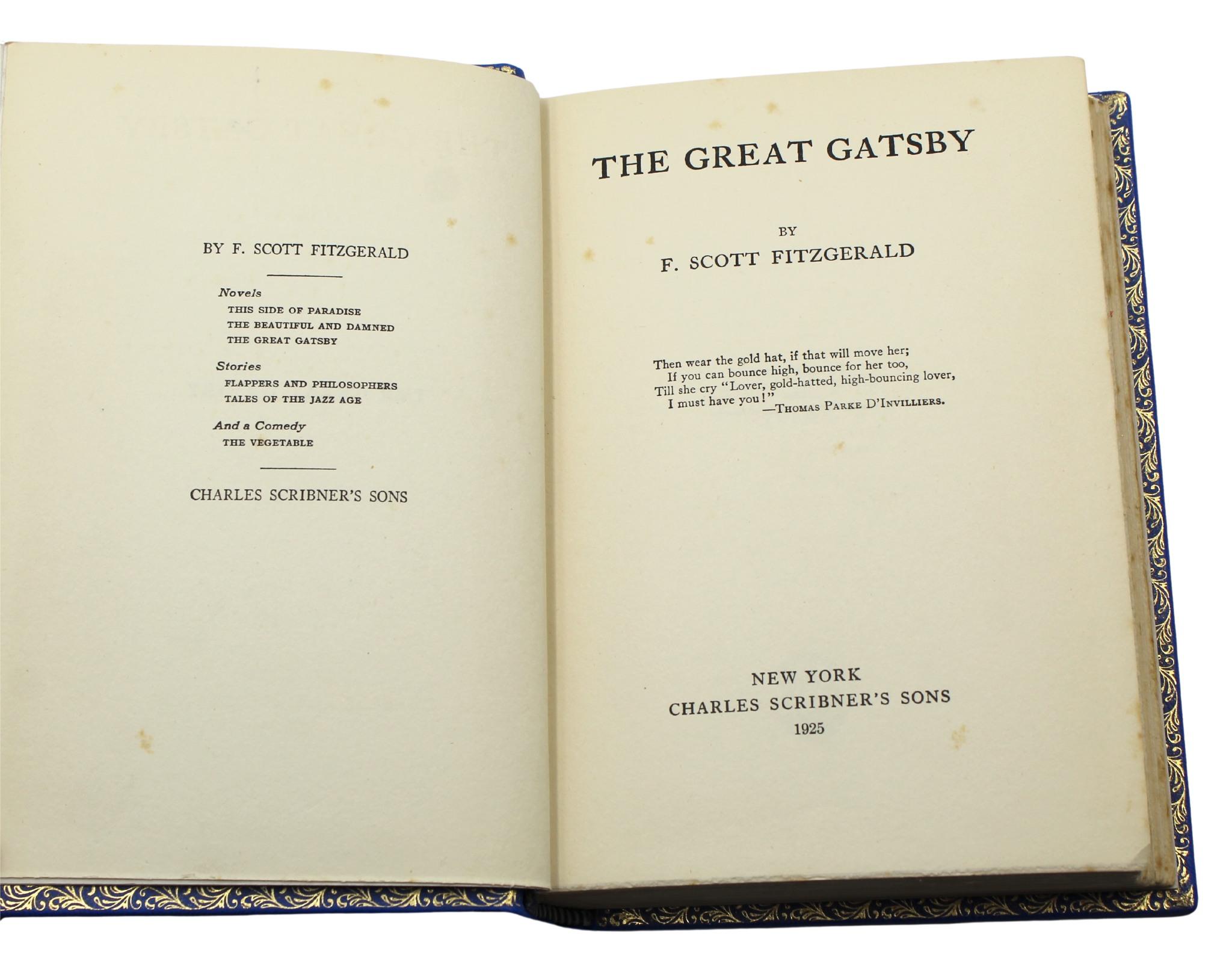 Inizio XX secolo Il Grande Gatsby di F. Scott Fitzgerald, prima edizione, primo numero, 1925